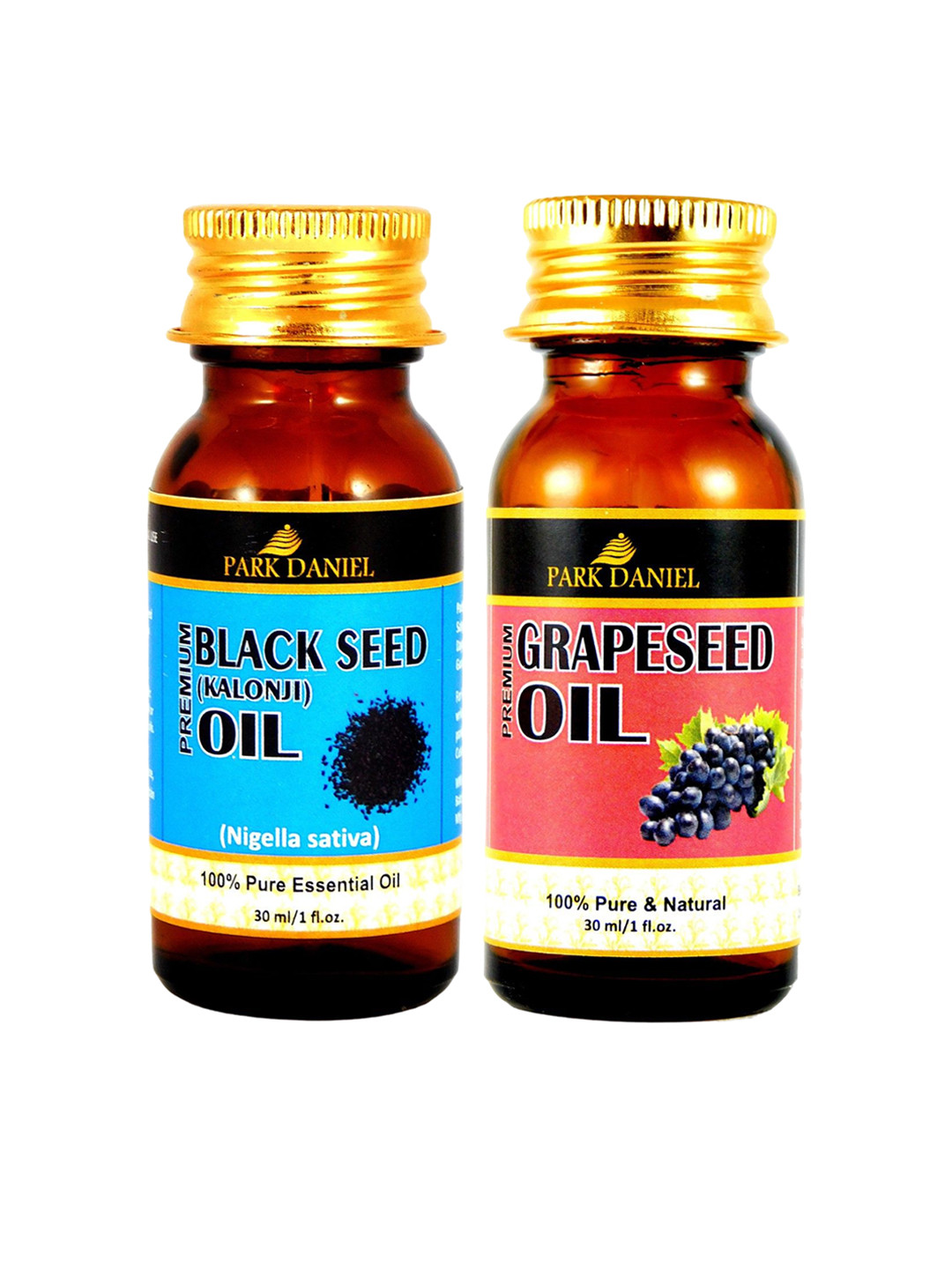 Park Daniel Set of Premium Black Seed & Grape Seed Oil - 30 ml each