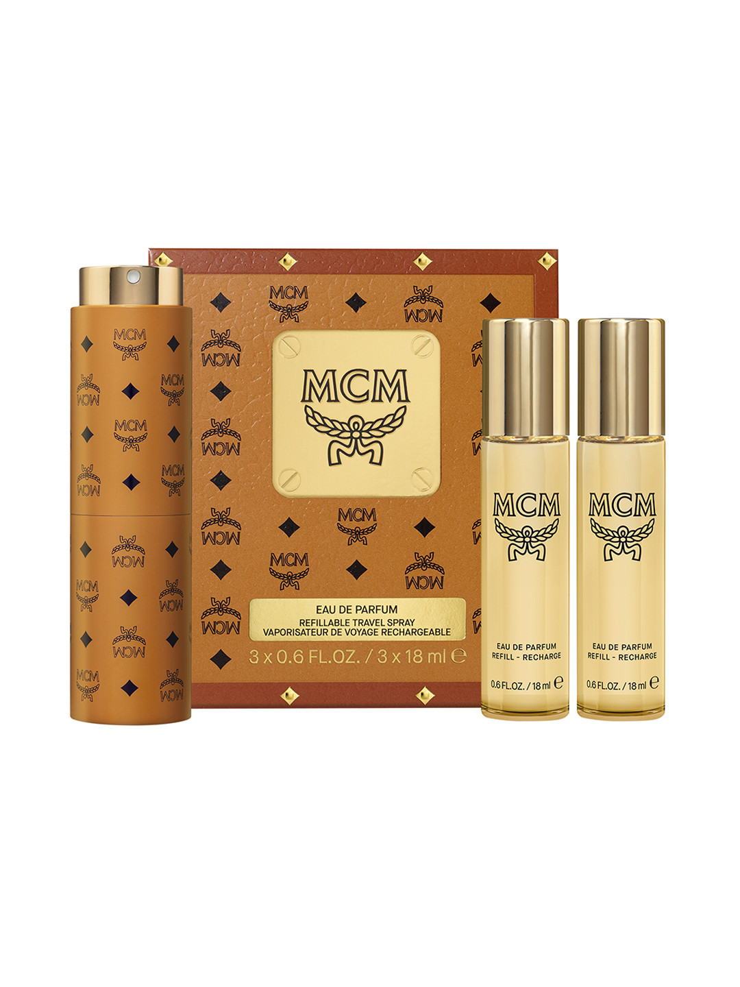 MCM Set Of 3 Deluxe Eau de Parfum Refillable Travel Spray Combo - 18ml Each