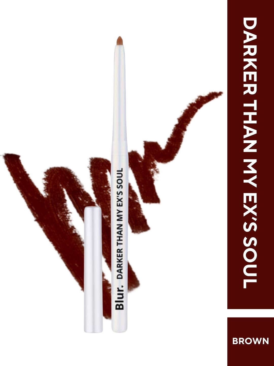 BLUR INDIA Darker Than My Ex's Soul Smudge Proof Kajal & Lip Liner 20 g - Brown