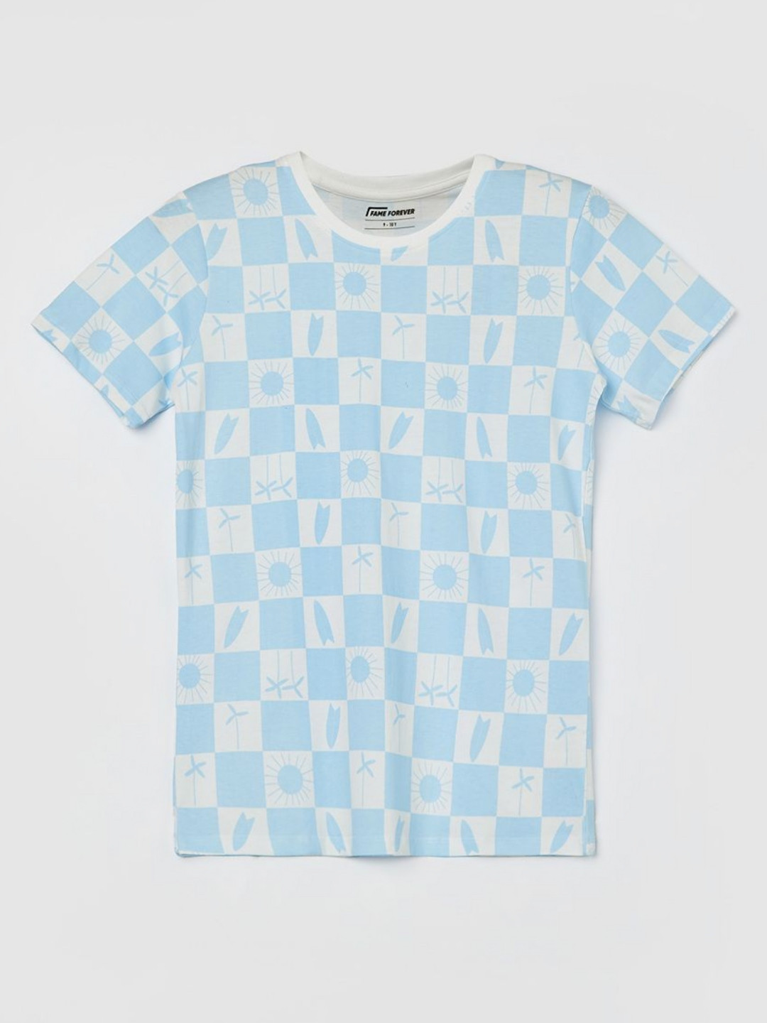 Fame Forever by Lifestyle Boys Geometric Printed Round Neck Cotton T-shirt