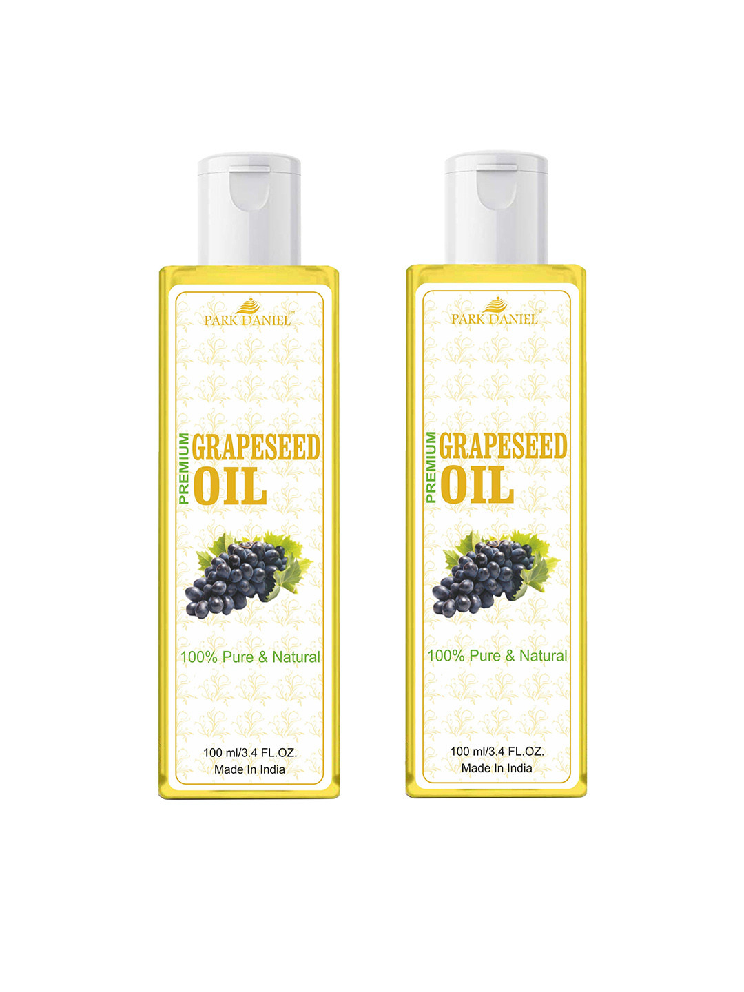 Park Daniel 2Pcs Pure Natural Cold Pressed Grapeseed Oils - 100 ml Each