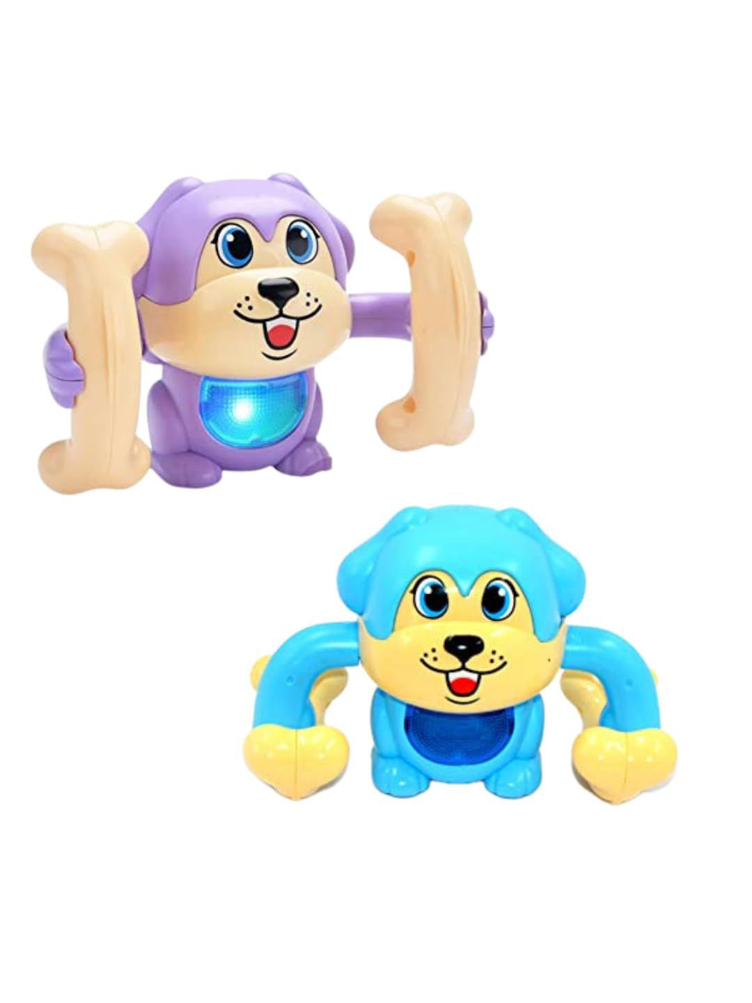 PLUSPOINT Kids Set of 2 BPA Free Tumbling Doggy Gaming Accessory Activity Toys and Games