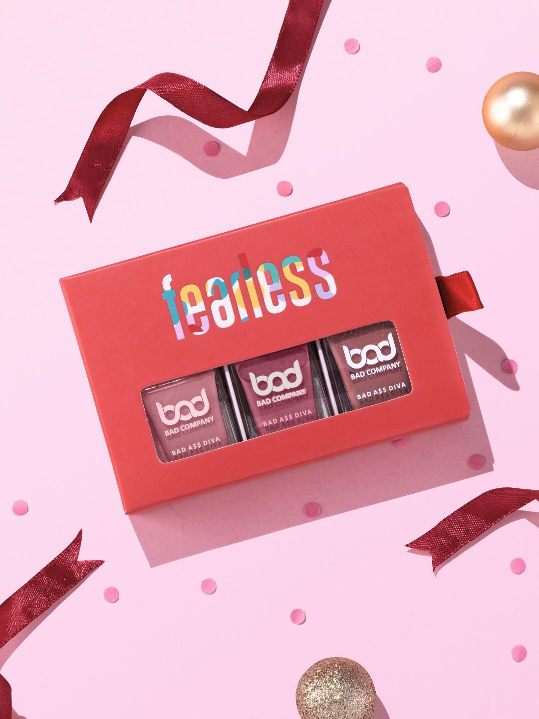 BAD COMPANY Set Of 3 No Toxin Nail Lacquer Nail Polish - 3.3 ml Each- Shade- 57- 96- 74