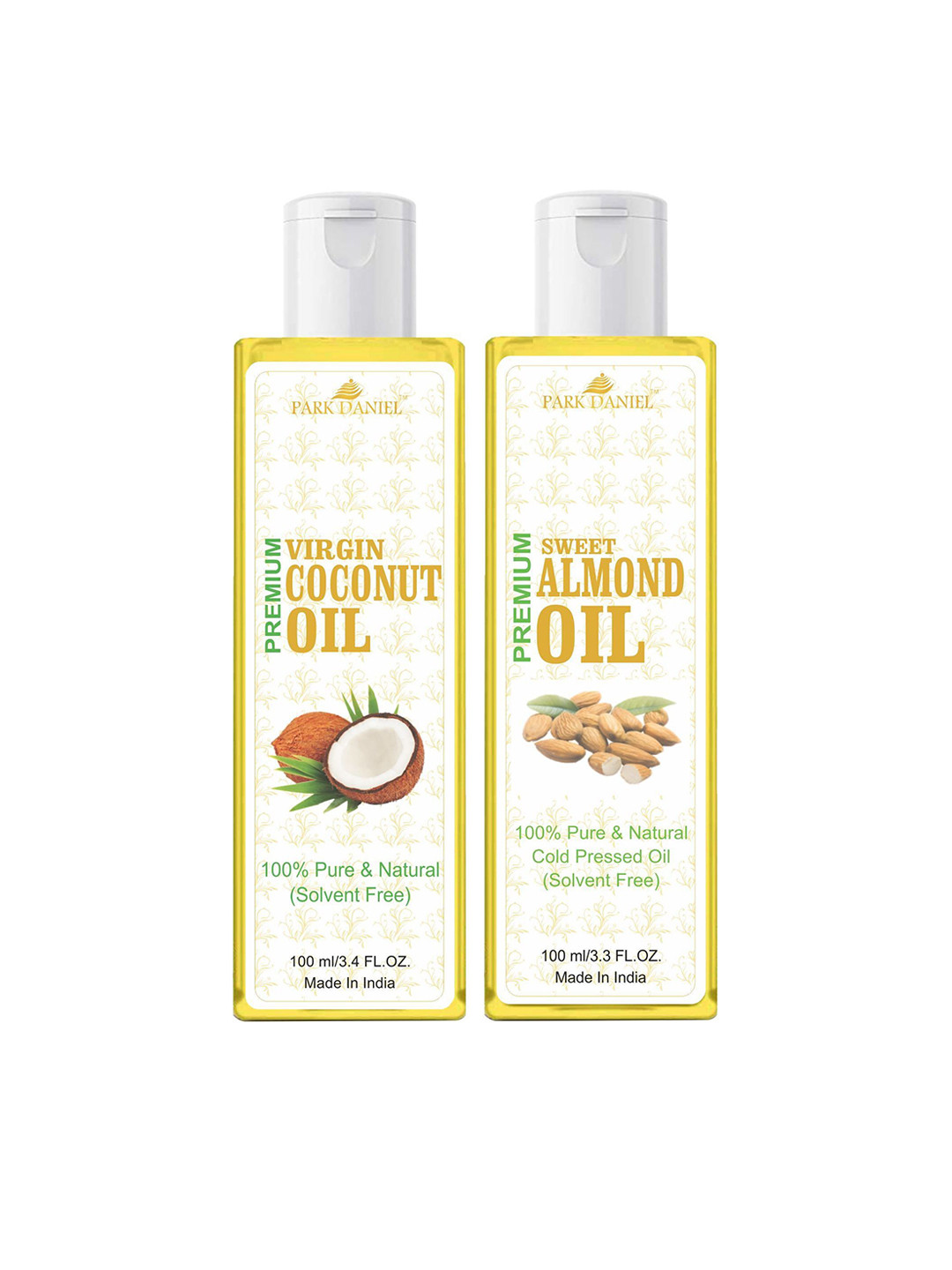 Park Daniel Set Of 2 100% Pure & Natural Coconut & Sweet Almond Oil - 100 ml Each