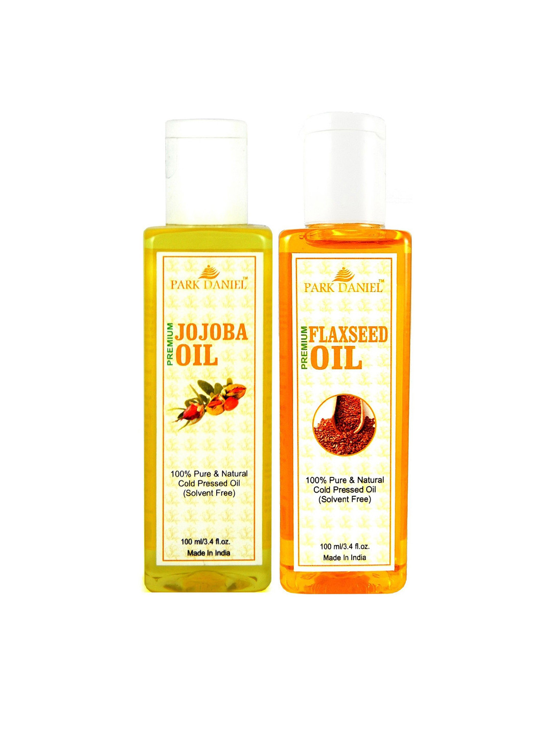 Park Daniel Set Of 2 Natural & Undiluted Flaxseed & Jojoba Oil - 200 ml Each
