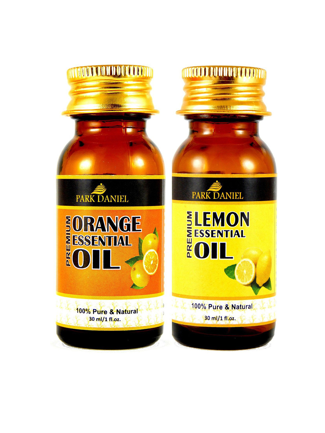 Park Daniel 2Pcs 100% Pure Natural Premium Essential Orange & Lemon Oil - 30ml Each