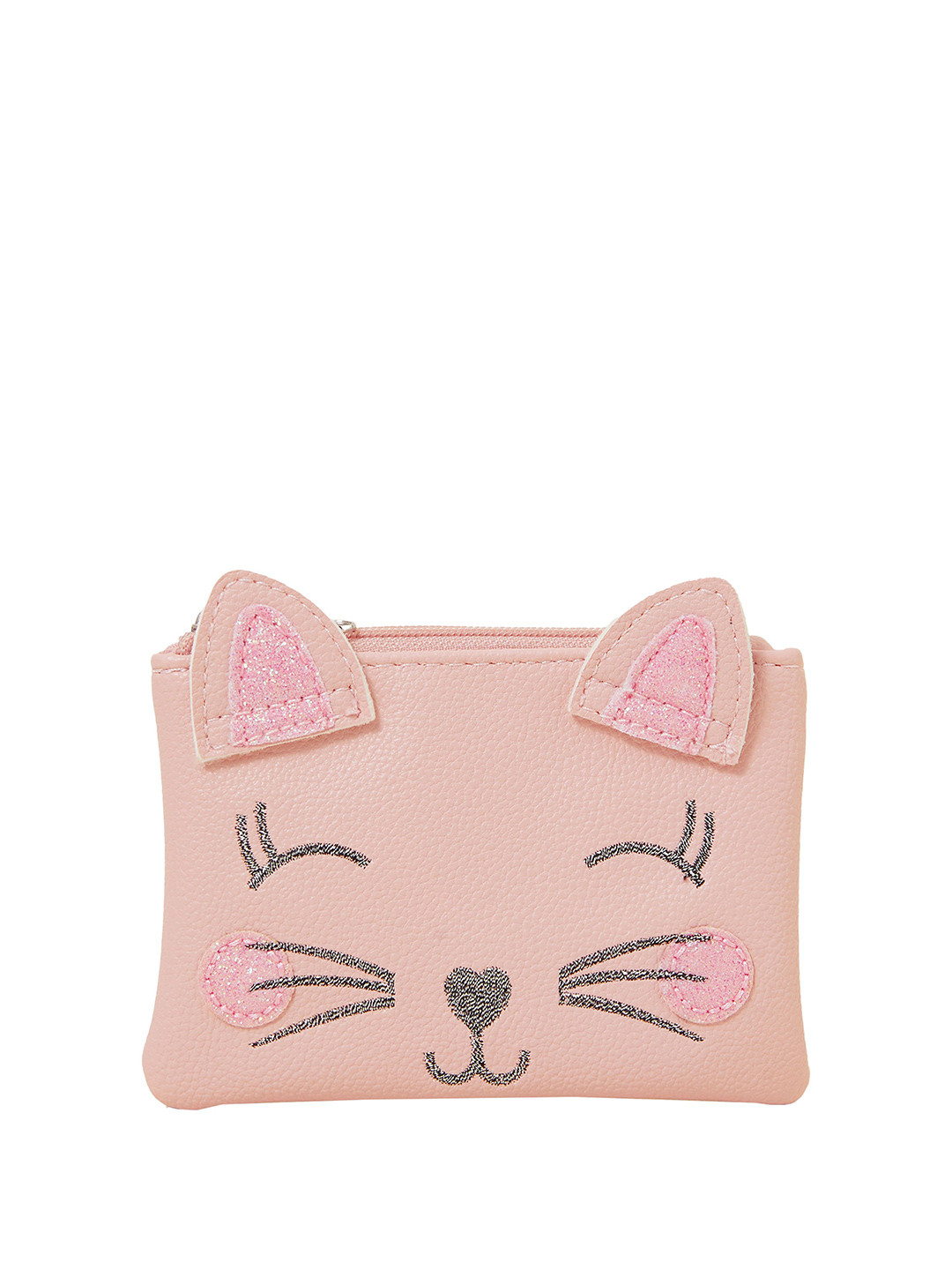 Accessorize Girls Animal Textured Embellished Zip Around Wallet