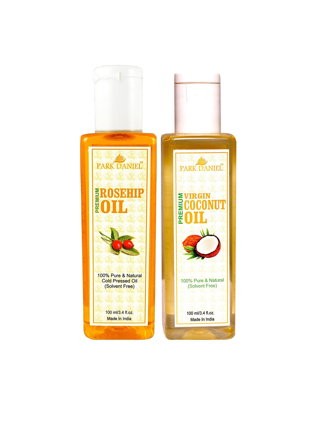 Park Daniel Set Of 2 Pure Natural & Organic Rosehip Oil & Coconut Oil - 100 ml Each