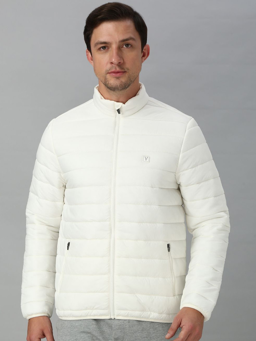 Van Heusen Innerwear Athleisure Men Solid High Neck Full Sleeveless Quilted Jacket