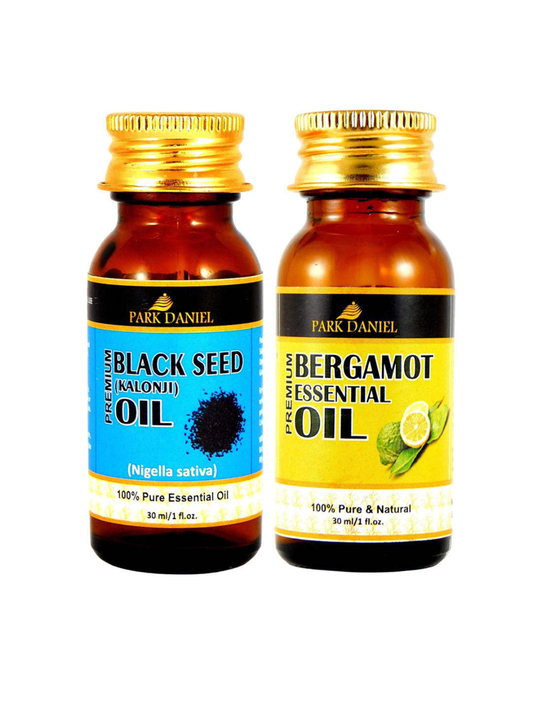Park Daniel Set Of 2 Pure & Natural Black Seed Oil & Bergamot Essential Oil - 30ml Each