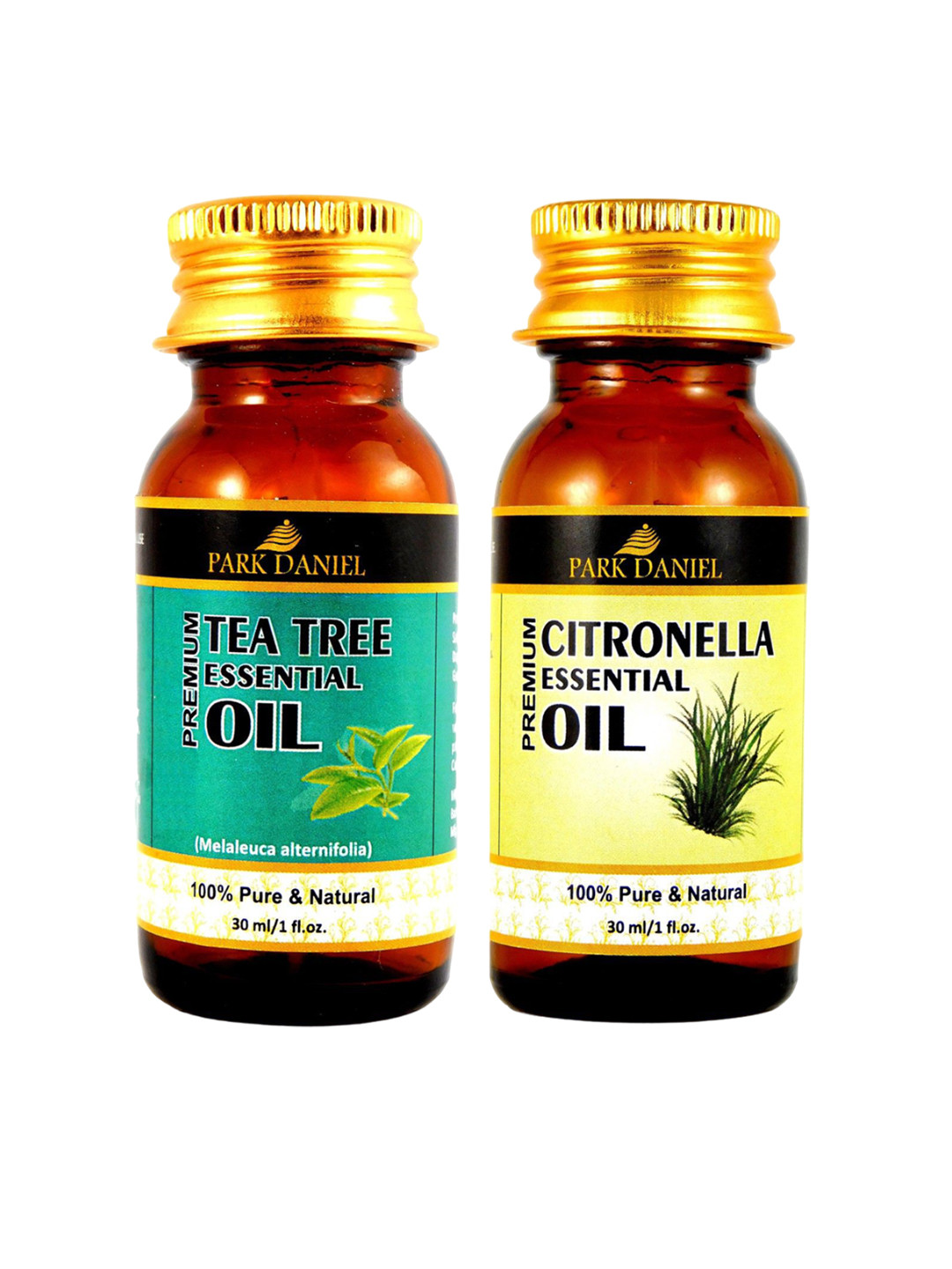 Park Daniel Set Of 2 Pure Natural & Organic Tea Tree Oil & Citronella Oil - 100 ml Each