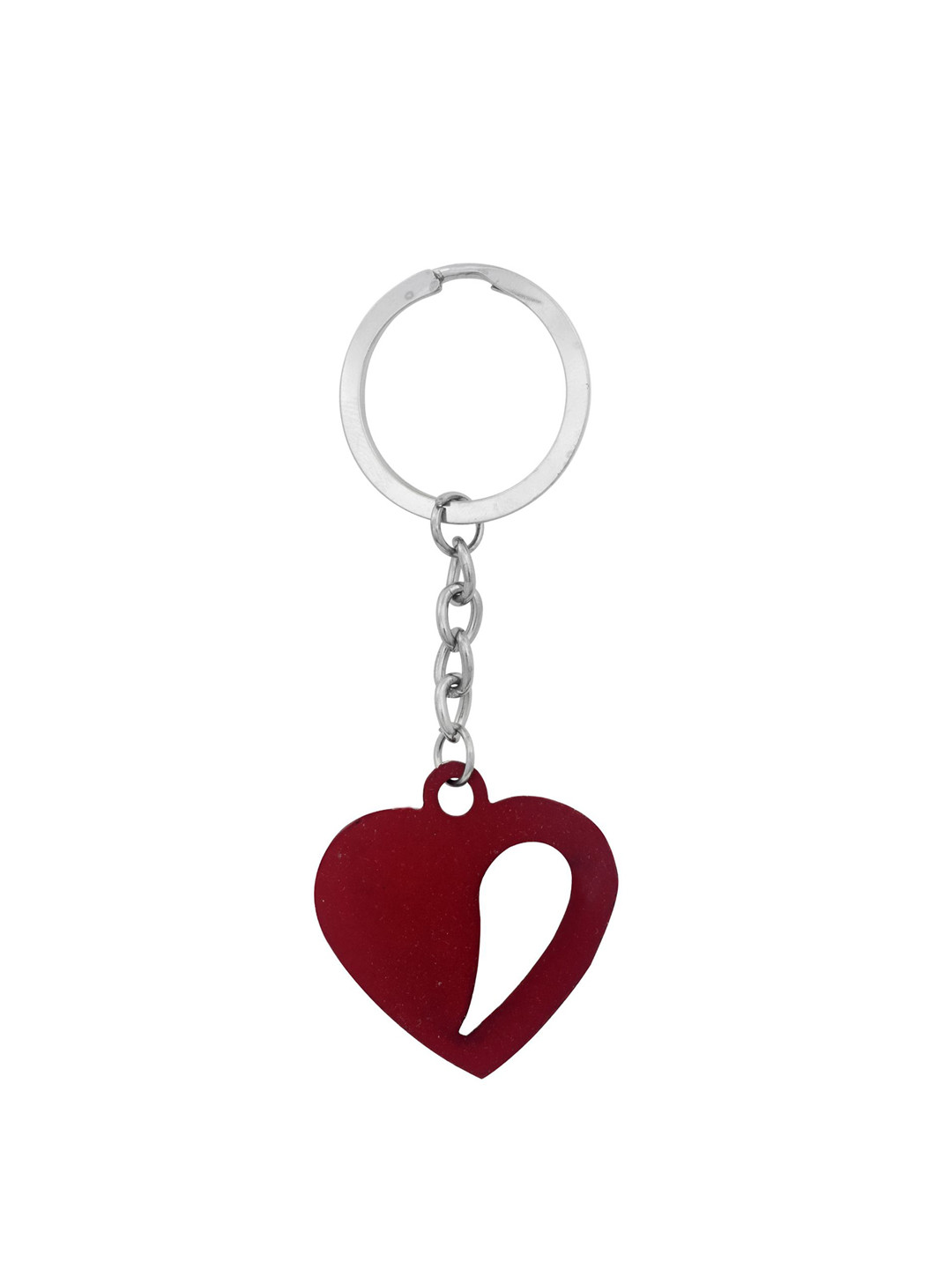 MEMOIR Unisex Textured CZ Stone Studded Heartshape Key Chain
