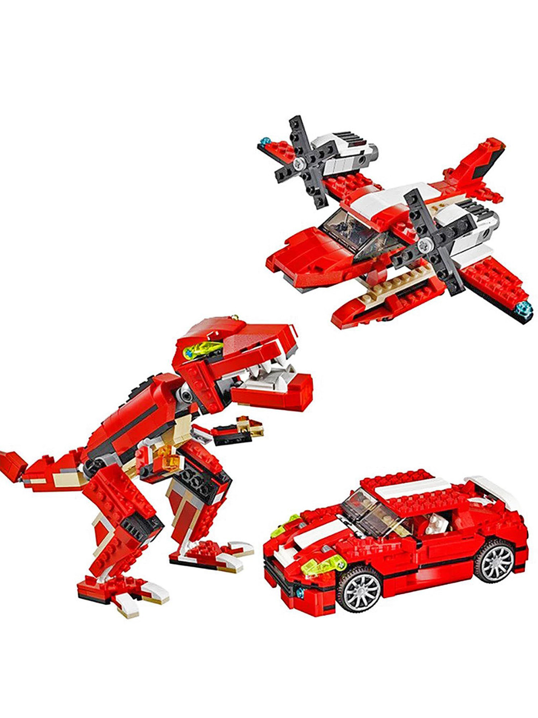 PLUSPOINT Kids BPA Free Racket Dinosaur Blocks Build Learn Play  Activity Toys and Games