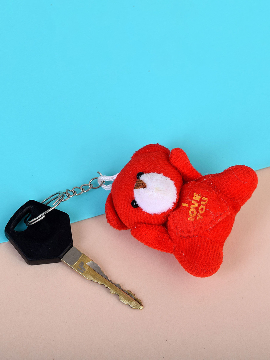 MEMOIR Unisex Textured Teddy Love Key Chain