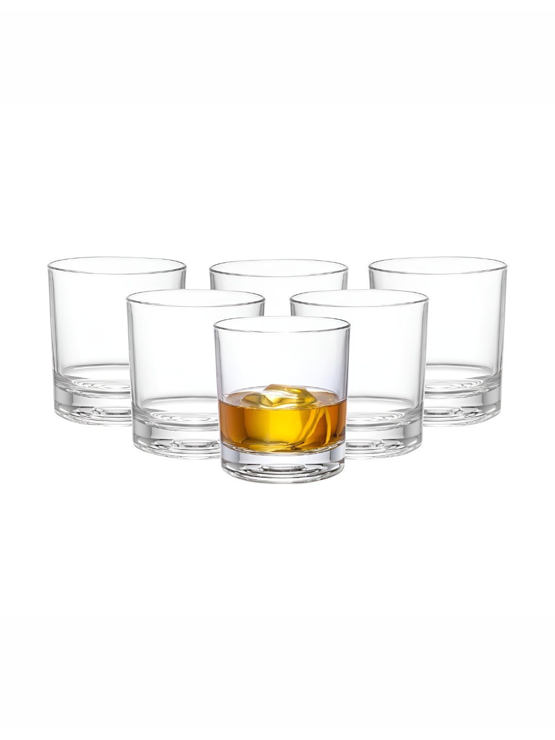 Dubblin Marina B330 Premium 6 Pieces Transparent Scratch Resistant Whiskey Glass 330ml