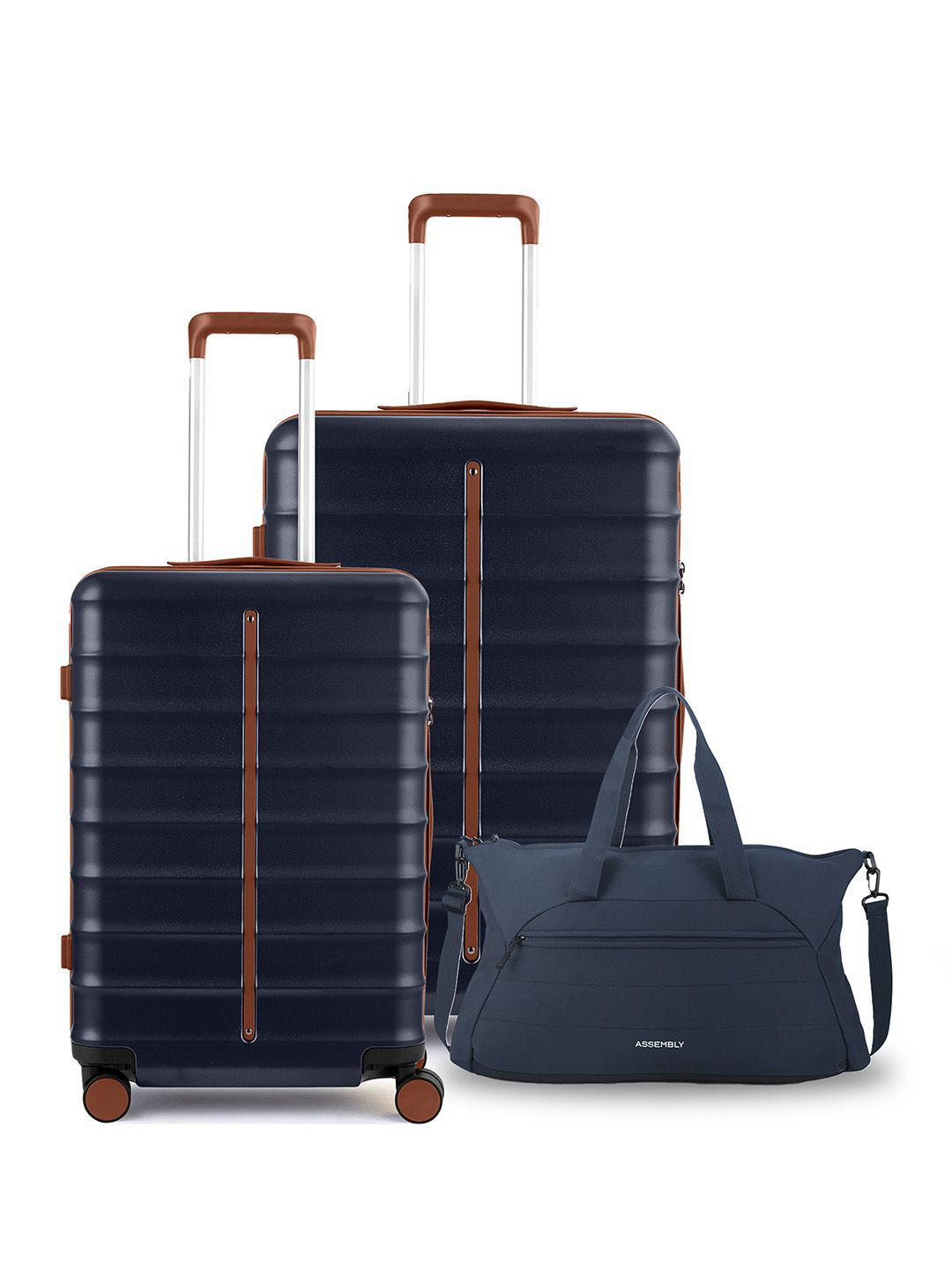 Assembly Set Of 3 Hard-Sided Trolley Bag & Bag Pack With 360-Degree Rotation & Rain Cover