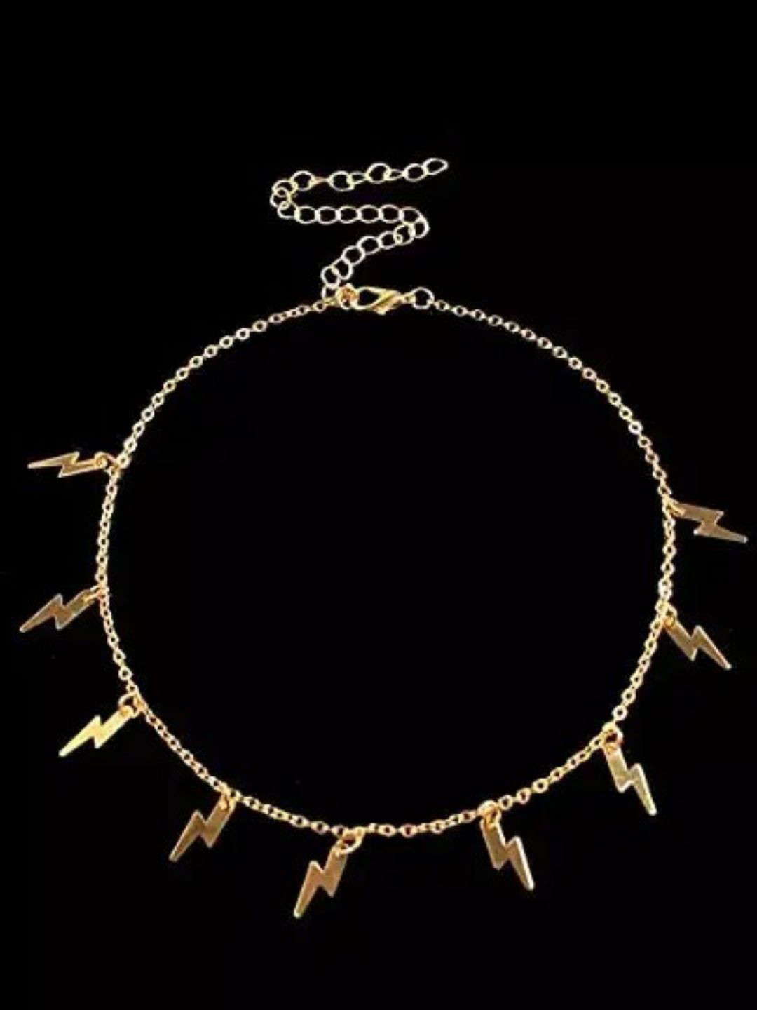 Pinapes Unisex Set of 2 Gold-Plated Lightning Bolt and Infinity Minimal Necklaces