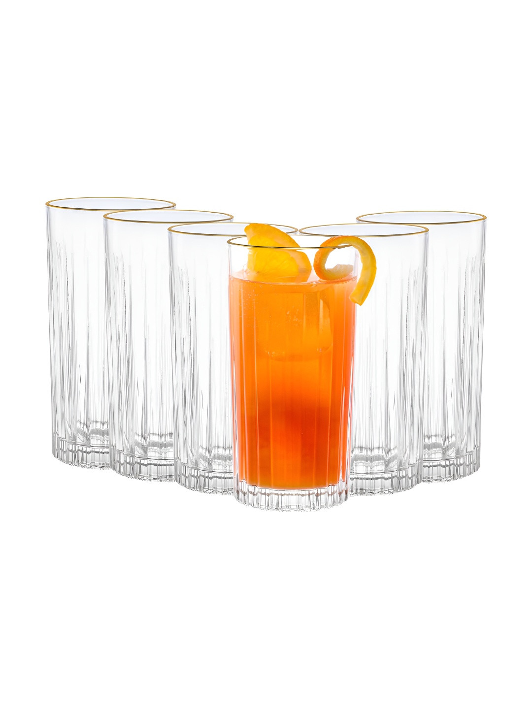 Dubblin BRISTOL 6 Pieces Transparent Scratch Resistant Water Glass 420 ml