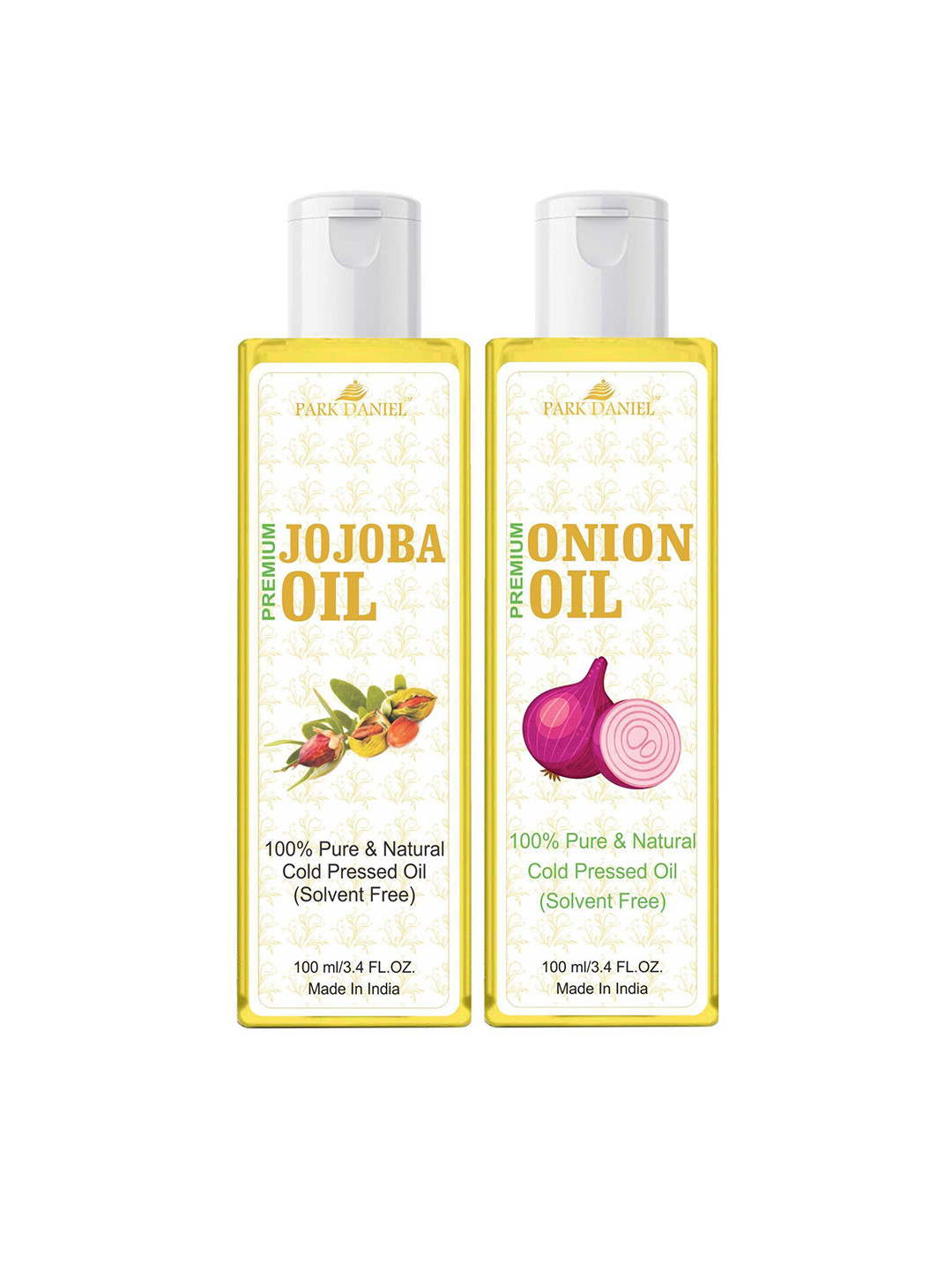 Park Daniel Set Of 2 Natural Organic Jojoba With Onion Oil For Skin & Hair- 100 ml Each