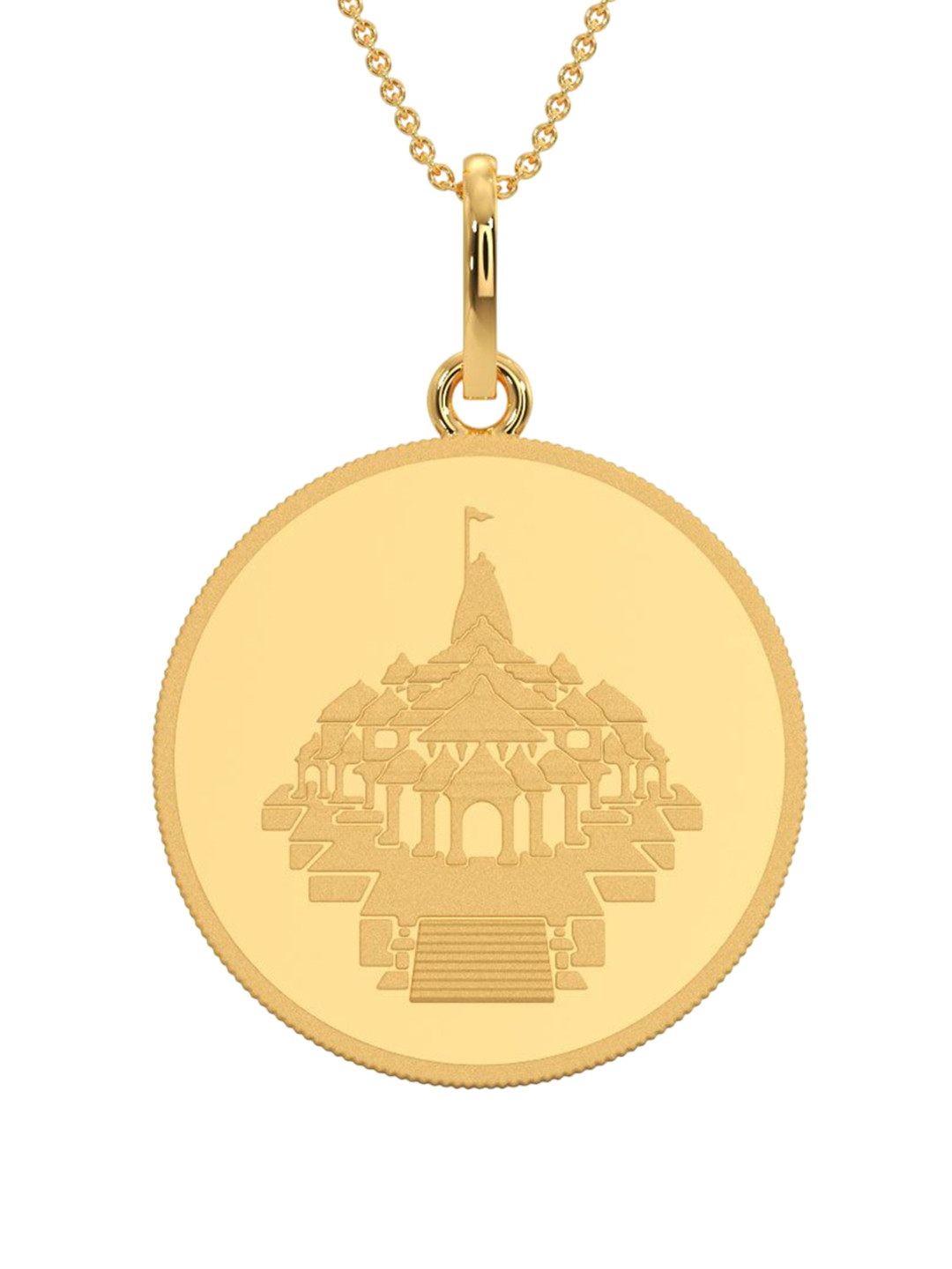 Kalyan Jewellers 24K (999) Purity Ayodhya Gold Coin Pendant 8 Gms