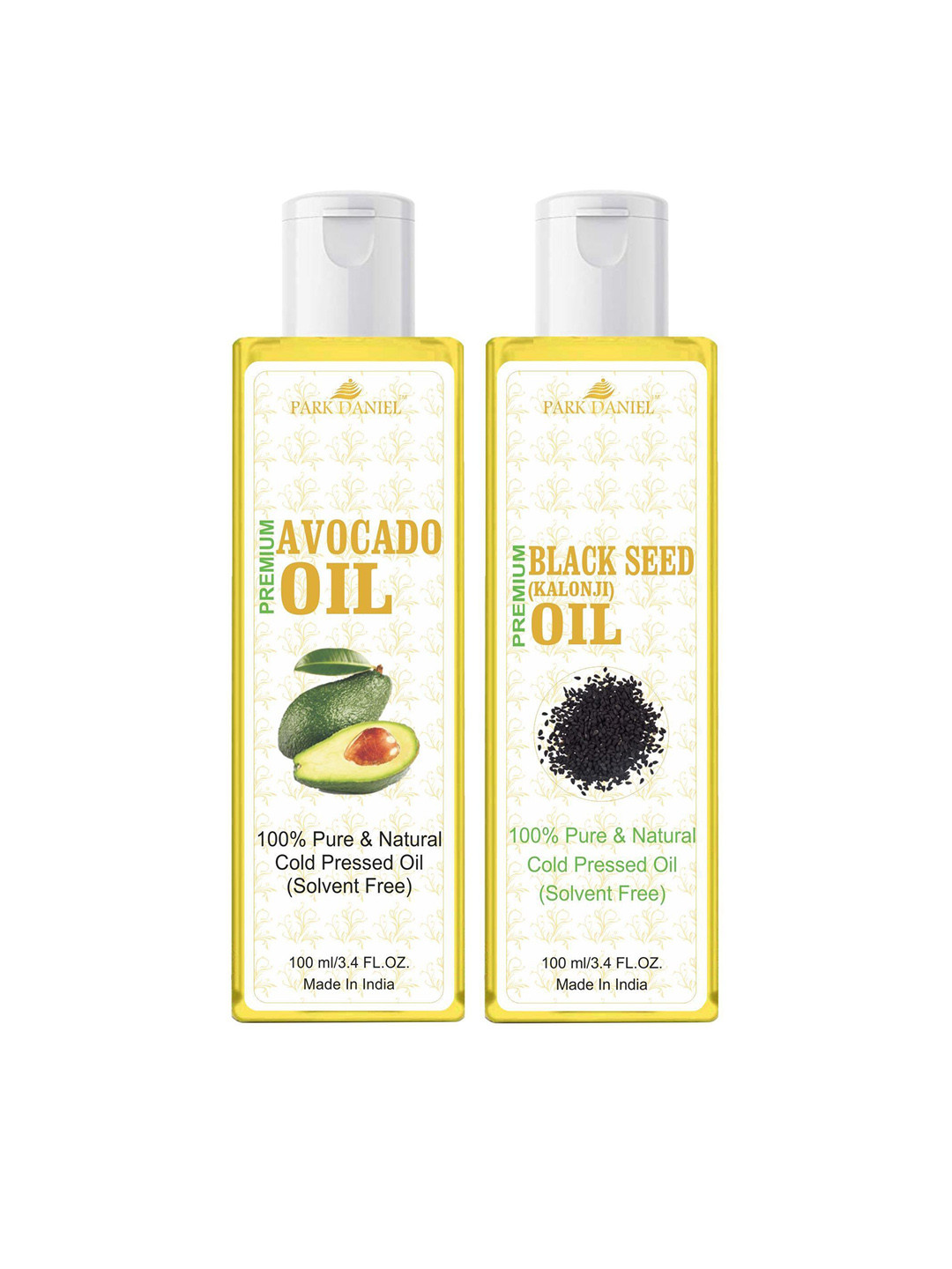 Park Daniel 2Pcs Pure Natural Cold Pressed Avocado Oil With Black Seed Oil - 100ml Each