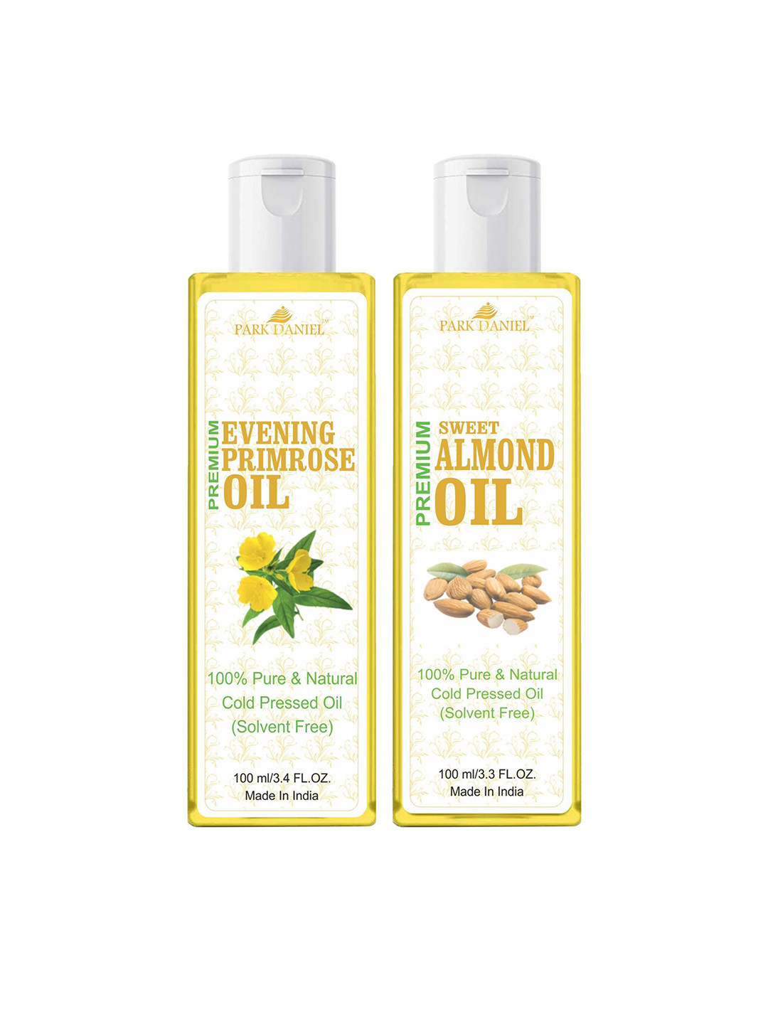 Park Daniel Set Of 2 Premium Evening Primrose & Sweet Almond Cold Pressed Oil -100 ml Each