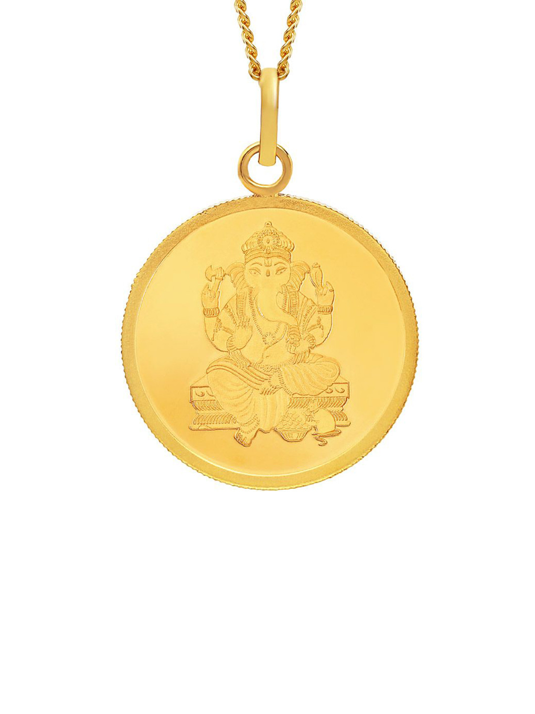 Kalyan Jewellers Women 24KT 999 Purity Lord Ganesh Gold Coin 8g