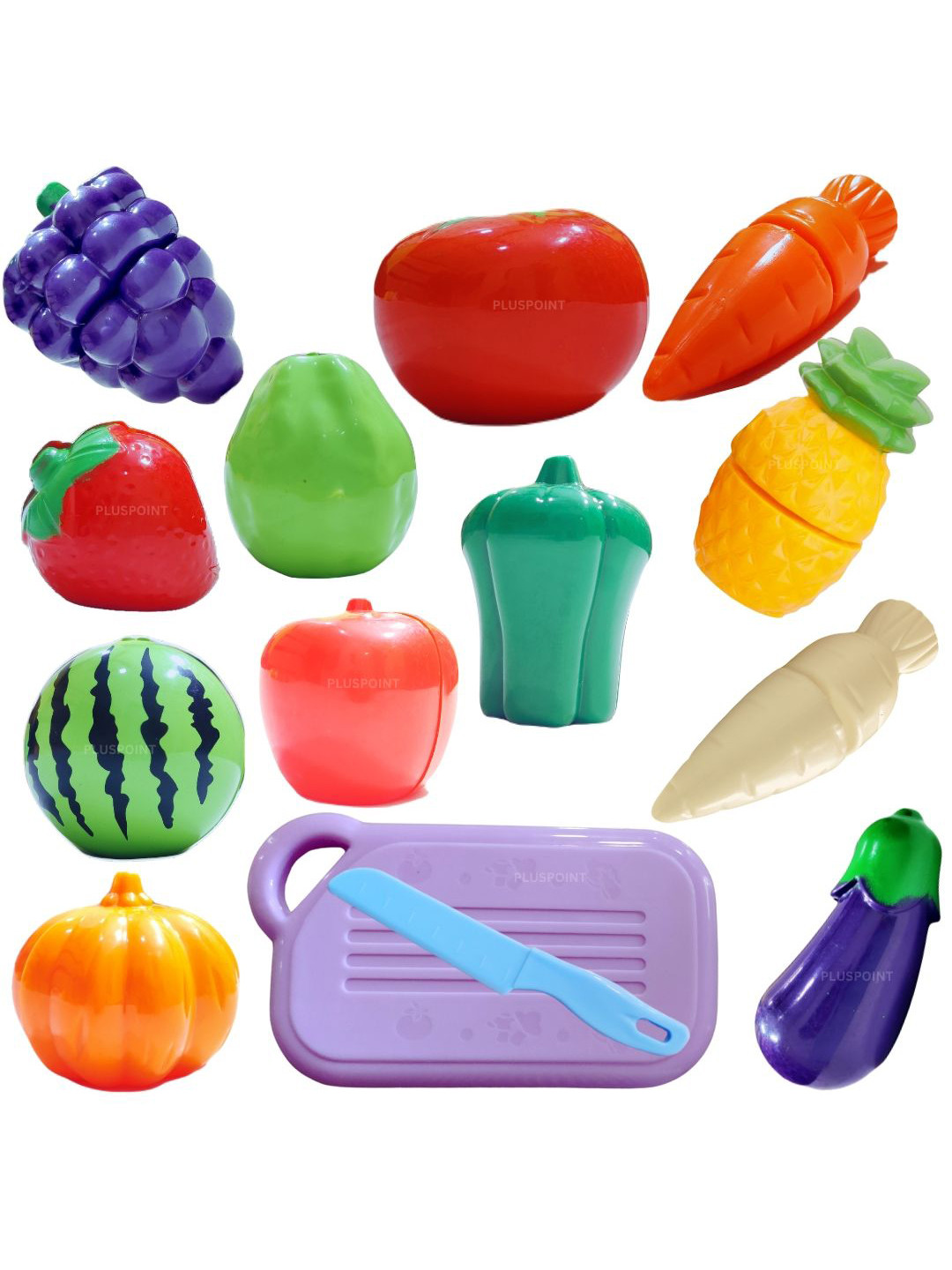 PLUSPOINT Kids 14 Pcs BPA Free Food Cutting Game Activity Toys and Games