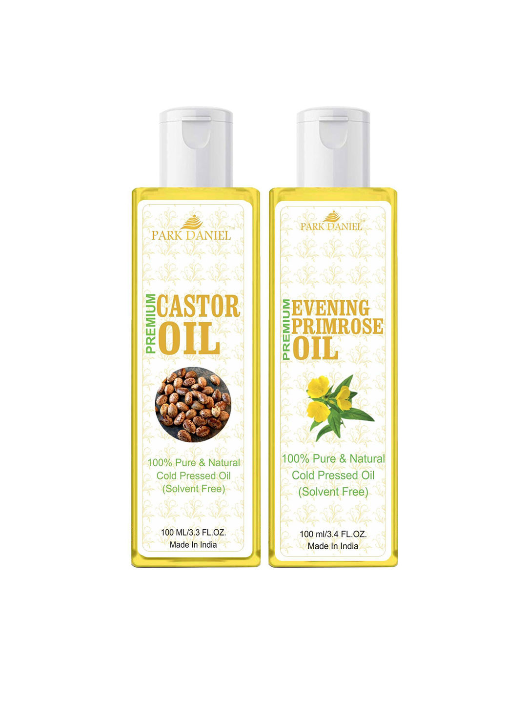 Park Daniel Set Of 2 Pure & Natural Evening Primerose & Castor Oil - 100 ml Each