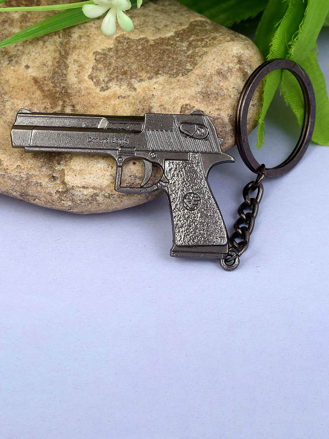 MEMOIR Unisex Textured Gun Shaped Key Chain