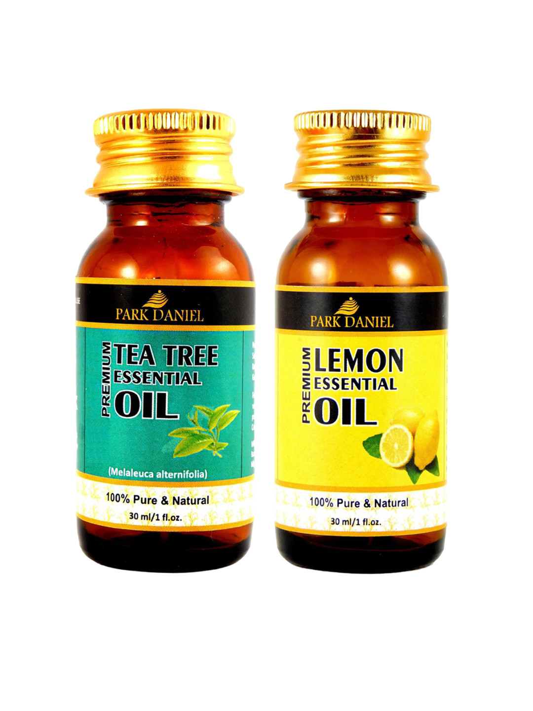 Park Daniel Set Of 2 Premium Pure Natural Tea Tree & Lemon Essential Oils - 30ml Each