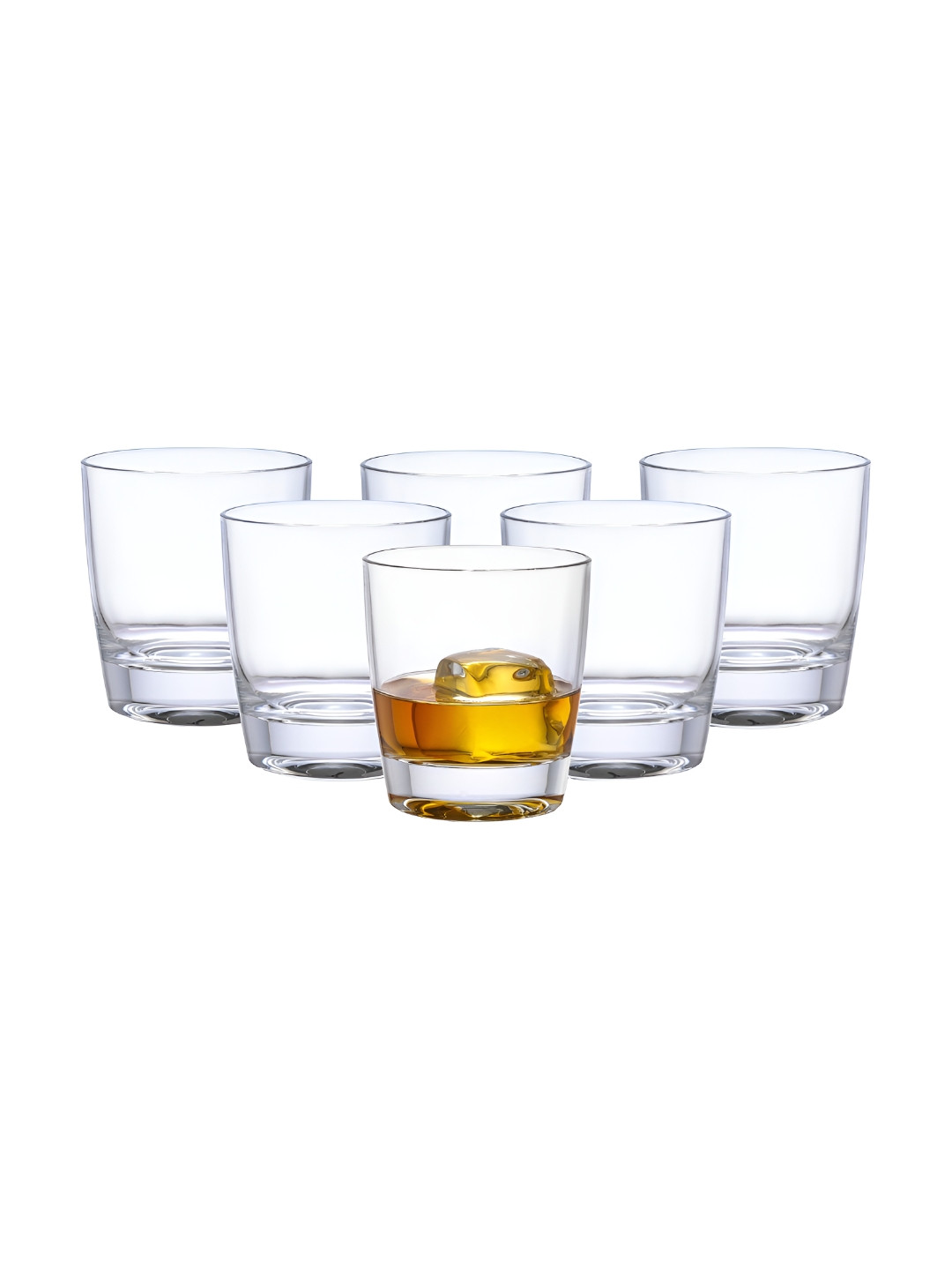 Dubblin Pure 6 Pieces Transparent Scratch Resistant Whiskey Glass 360 ml