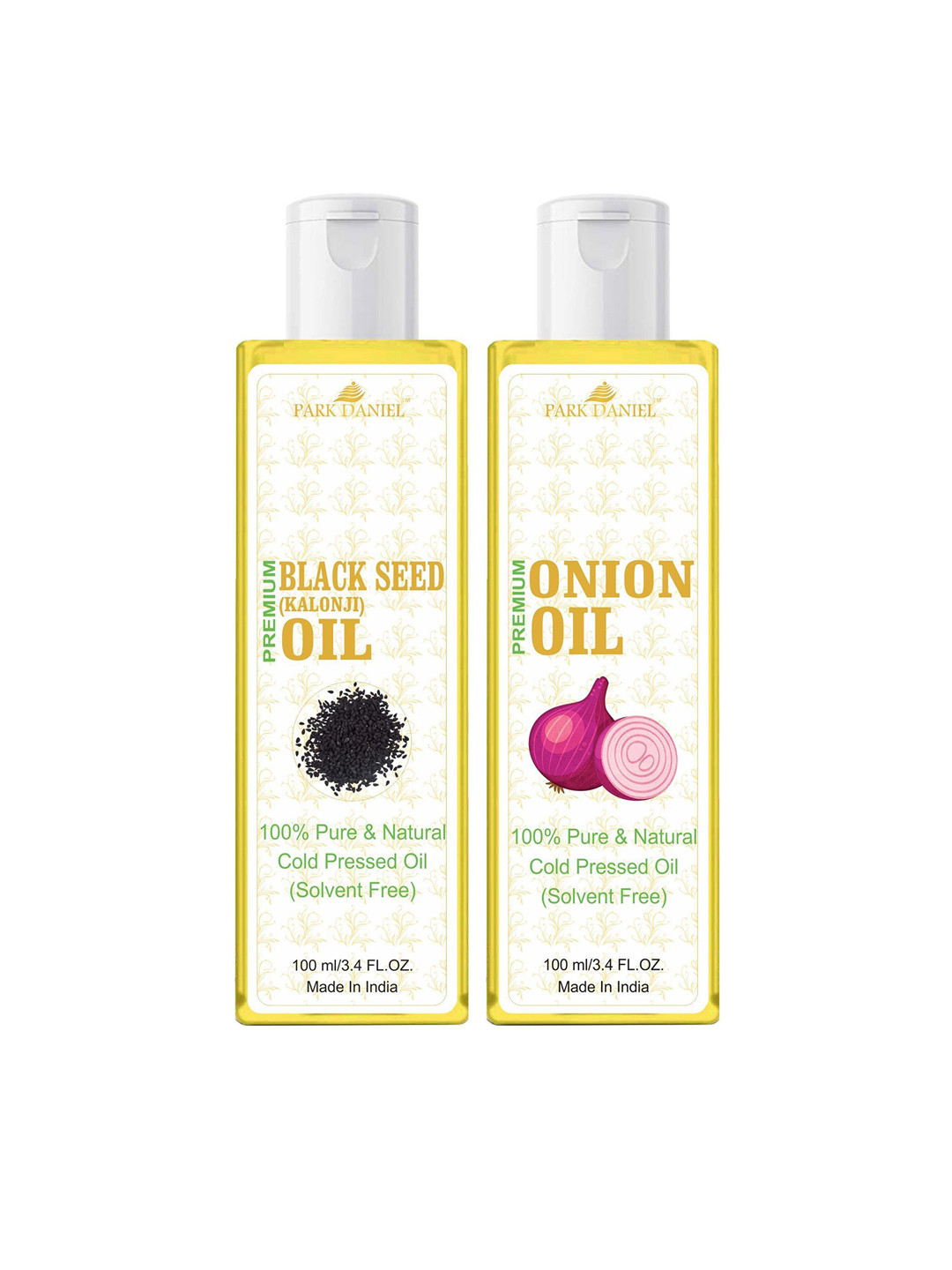 Park Daniel Set of Blackseed & Onion Pure Natural Cold Pressed Oil - 100 ml each