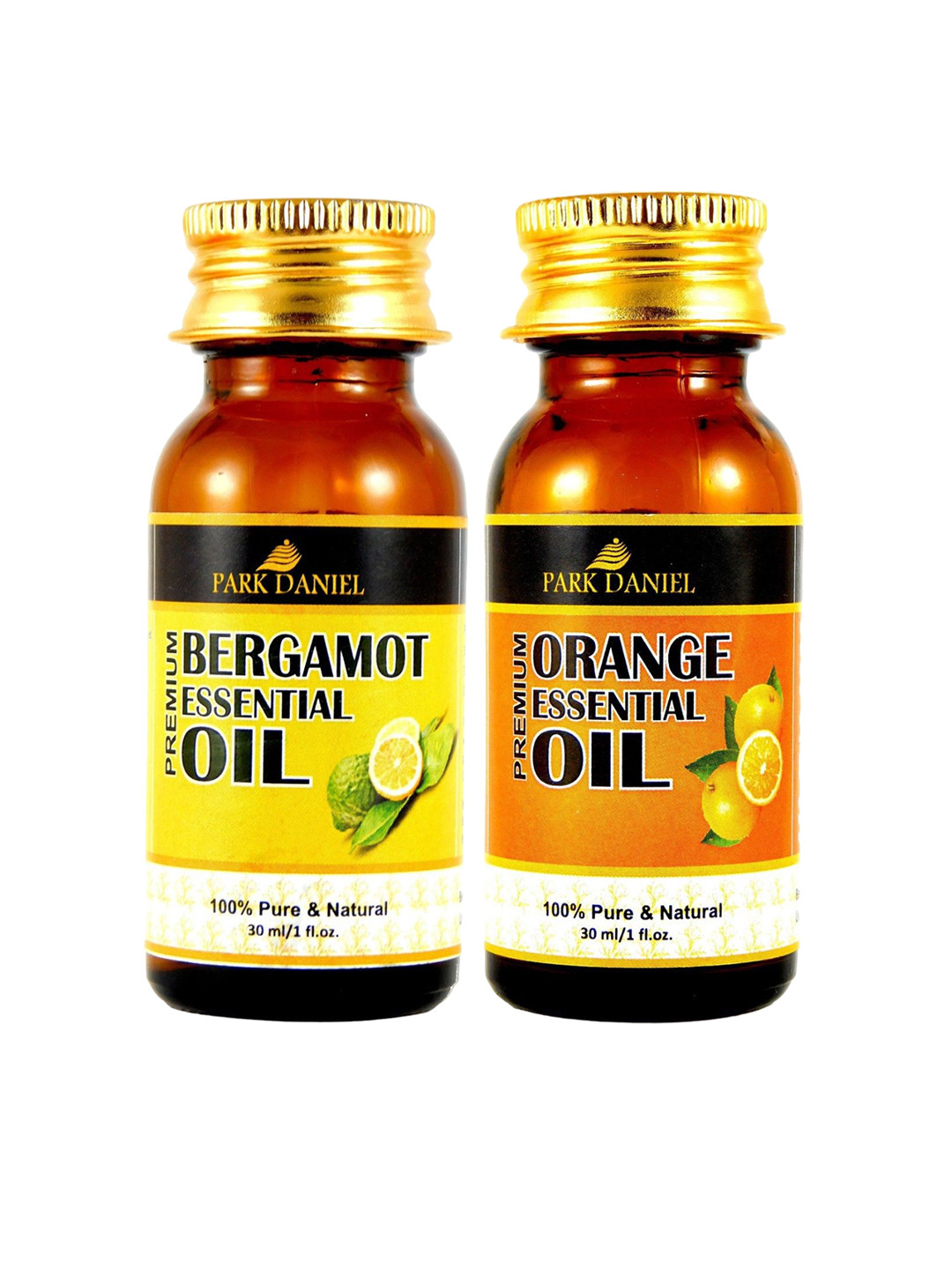 Park Daniel Set of 2 Pure Natural & Organic Bergamot Oil & Orange Oil - 30 ml Each