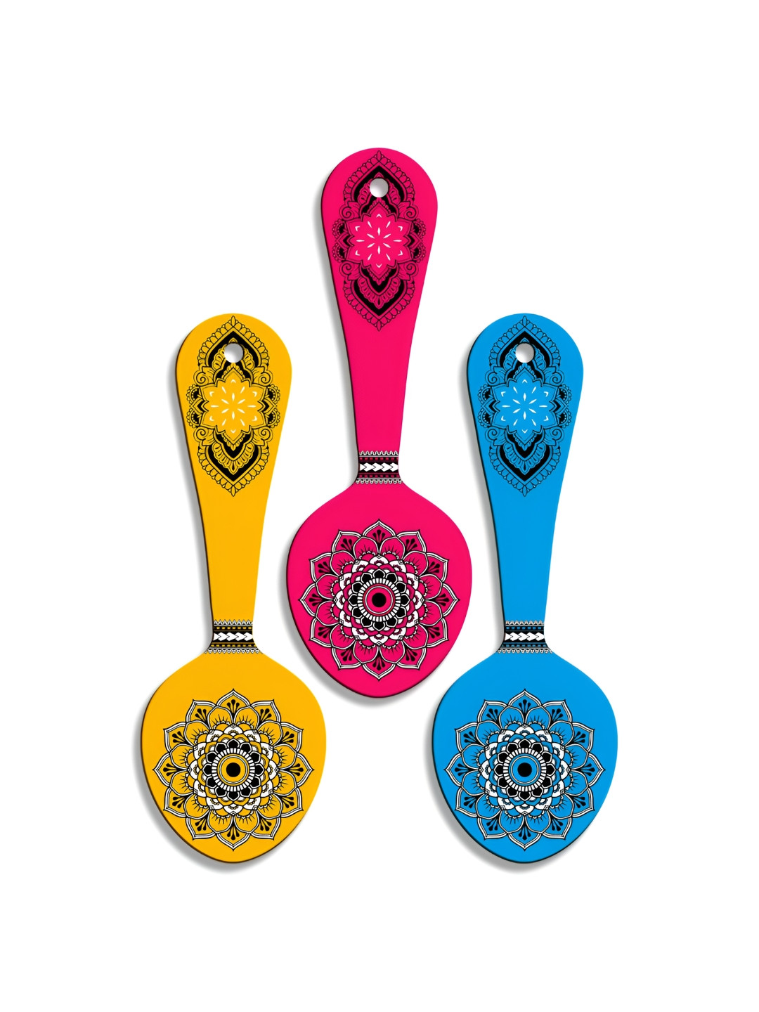 SEHAZ ARTWORKS Home Decoration Wood Ethnic Motifs Matte Hall 3Pcs Wall Hangings-20.1In