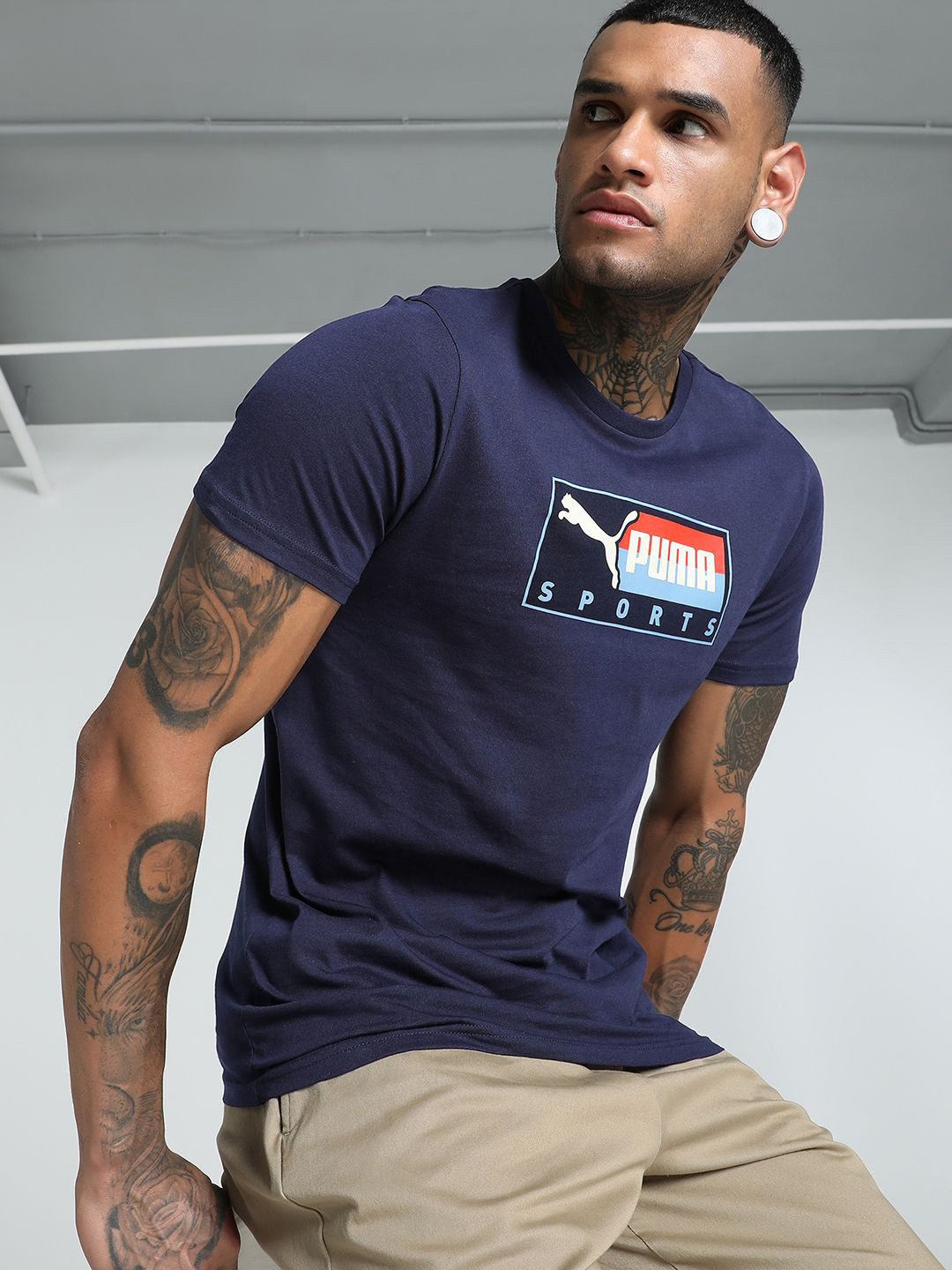 Puma Men's Box Graphic Slim Fit Tee