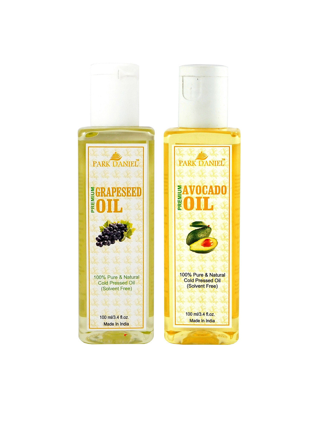Park Daniel Set Of 2 Natural Grapeseed With Avacado Oil For Skin & Hair- 100 ml Each