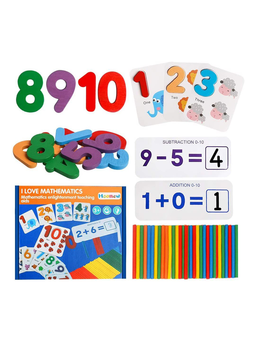 PLUSPOINT BPA Free Number Counting Math Game Set Activity Toys and Games