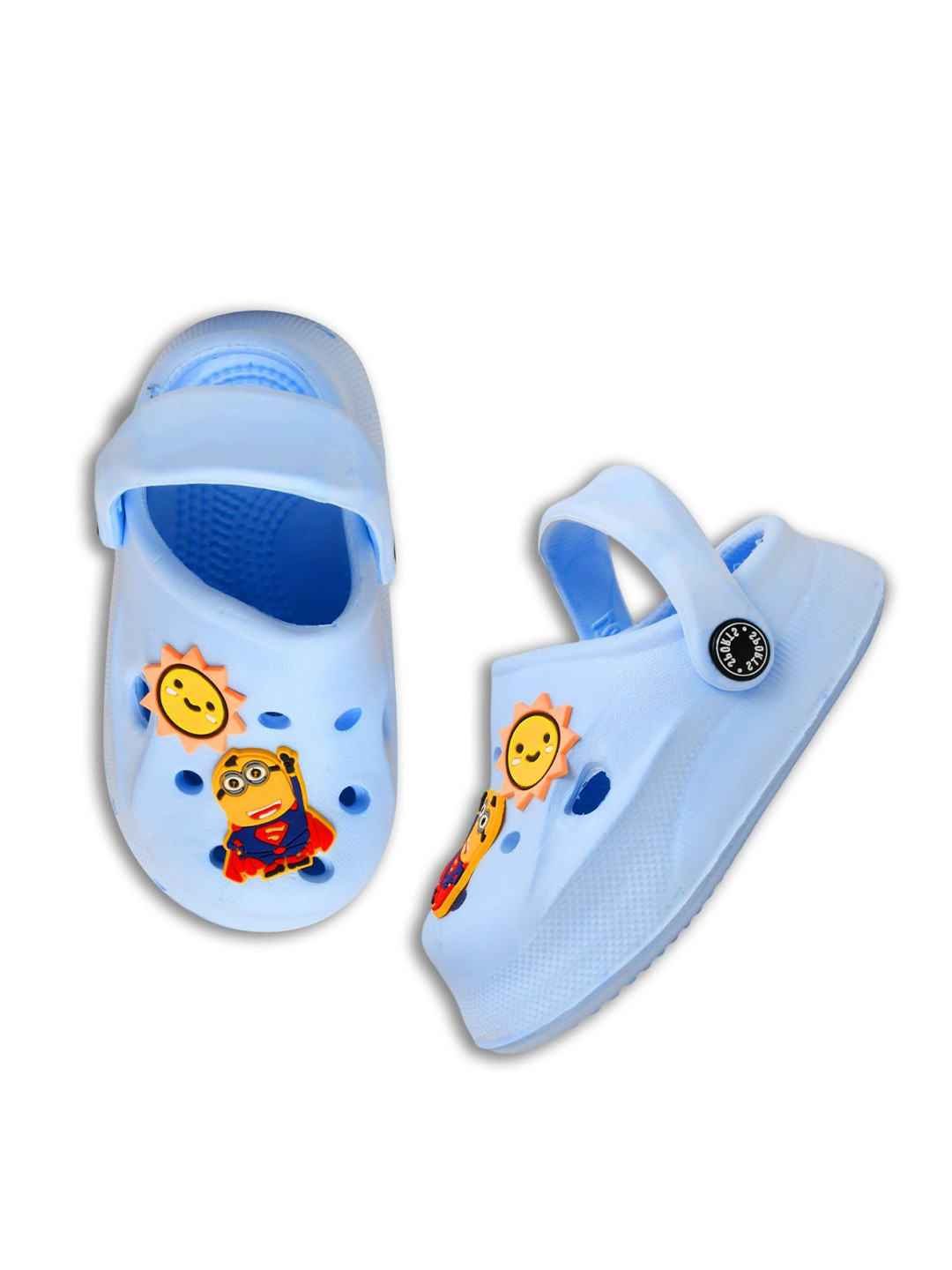 BAESD Kids Blue Light Weight Round Toe Slip On Rubber Clogs