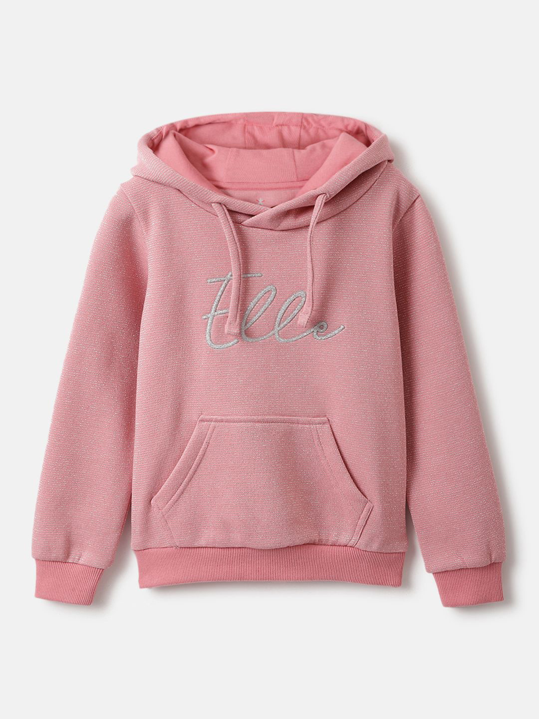 ELLE Girls Solid Hooded Pullover Style Sweatshirt