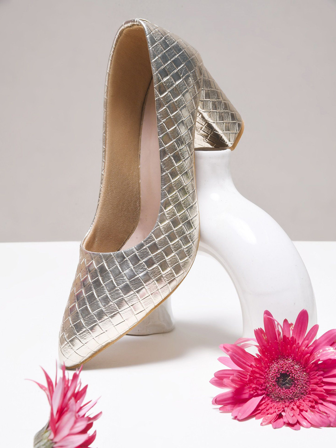 Try Me Women Ethnic Block Heeled Pumps