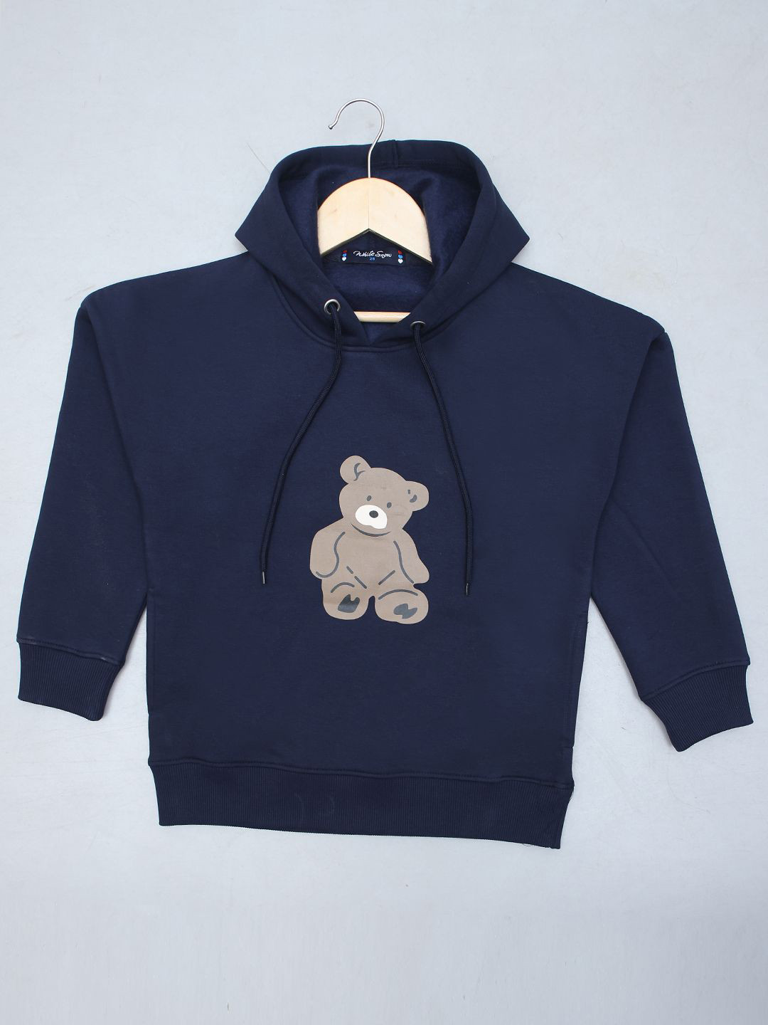 White Snow Girls Hooded Long Sleeves Pullover Sweatshirt