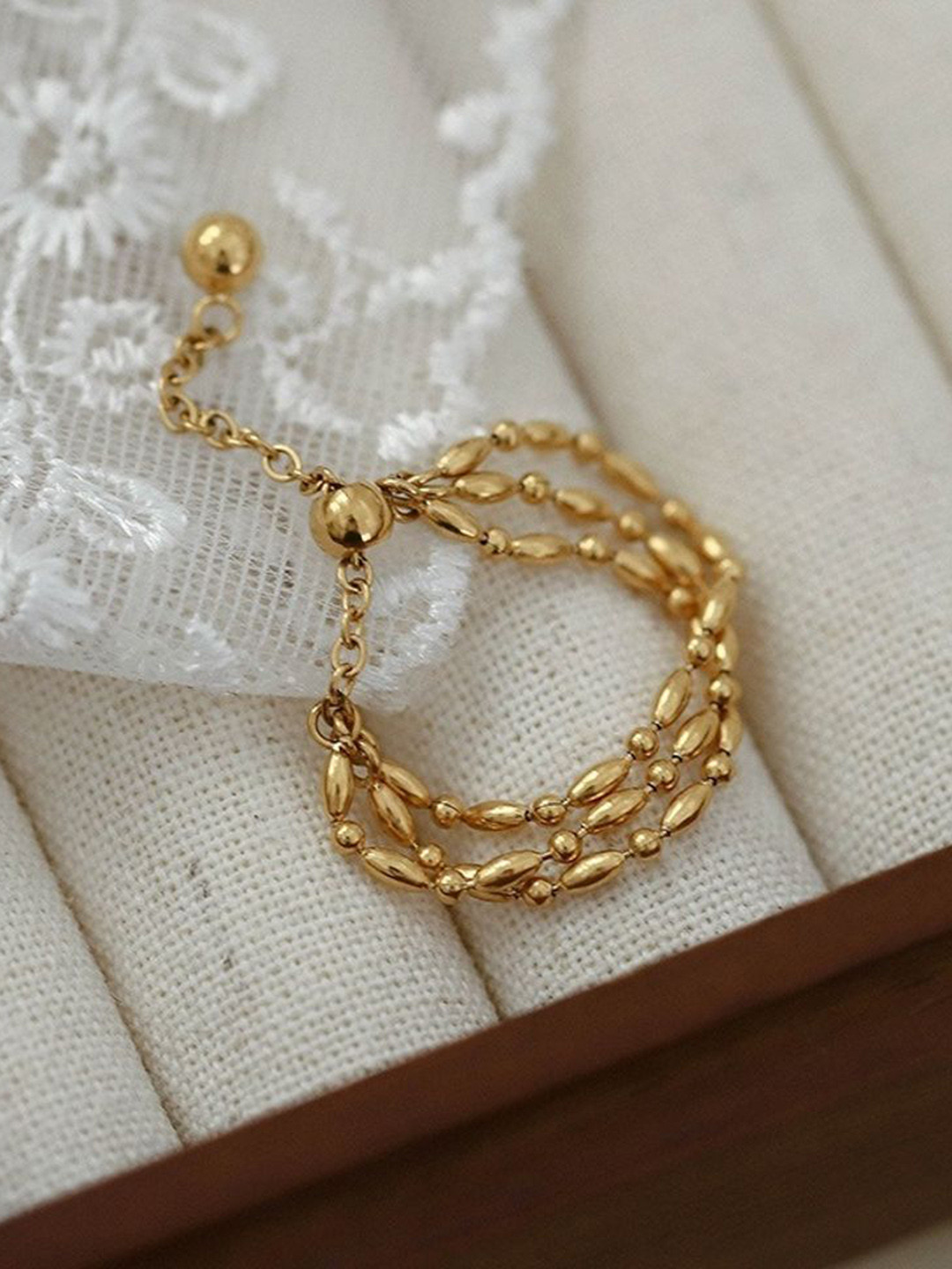 MYKI Gold-Plated Stainless Steel Classic Finger Ring