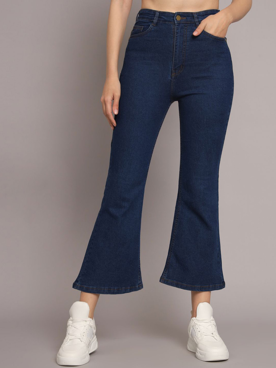 The Roadster Lifestyle Co Women High Rise Boot-Leg Jeans