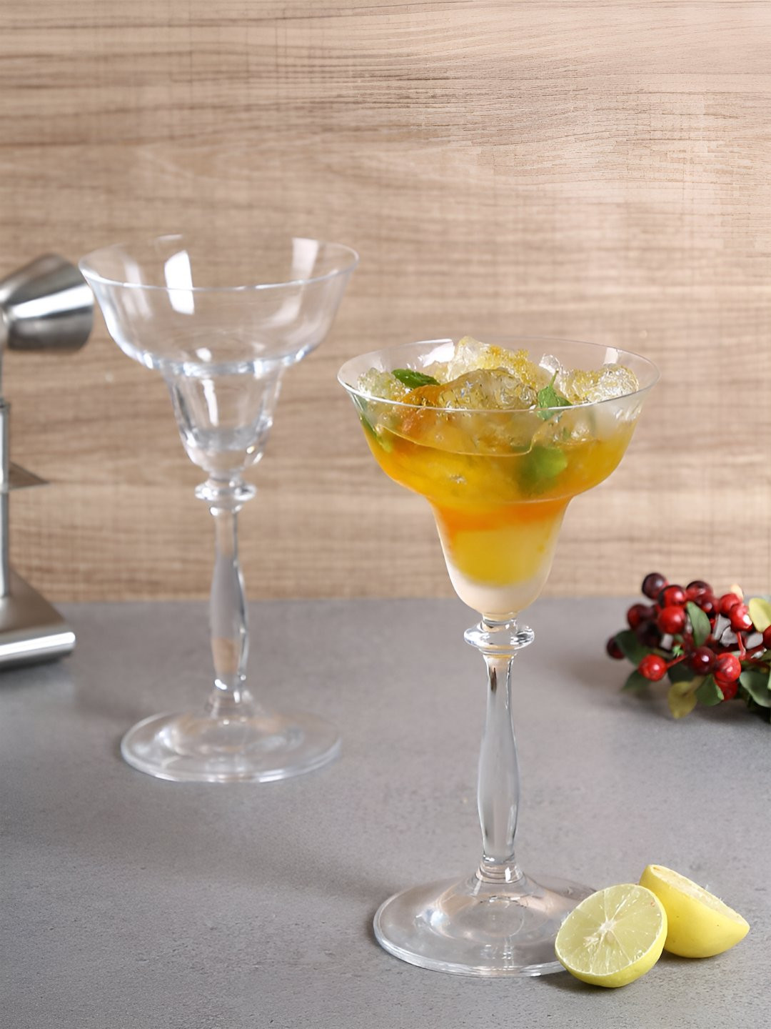 Bohemia Crystal Angela Transparent 6 Pieces Martini Bar Glasses-185 ml