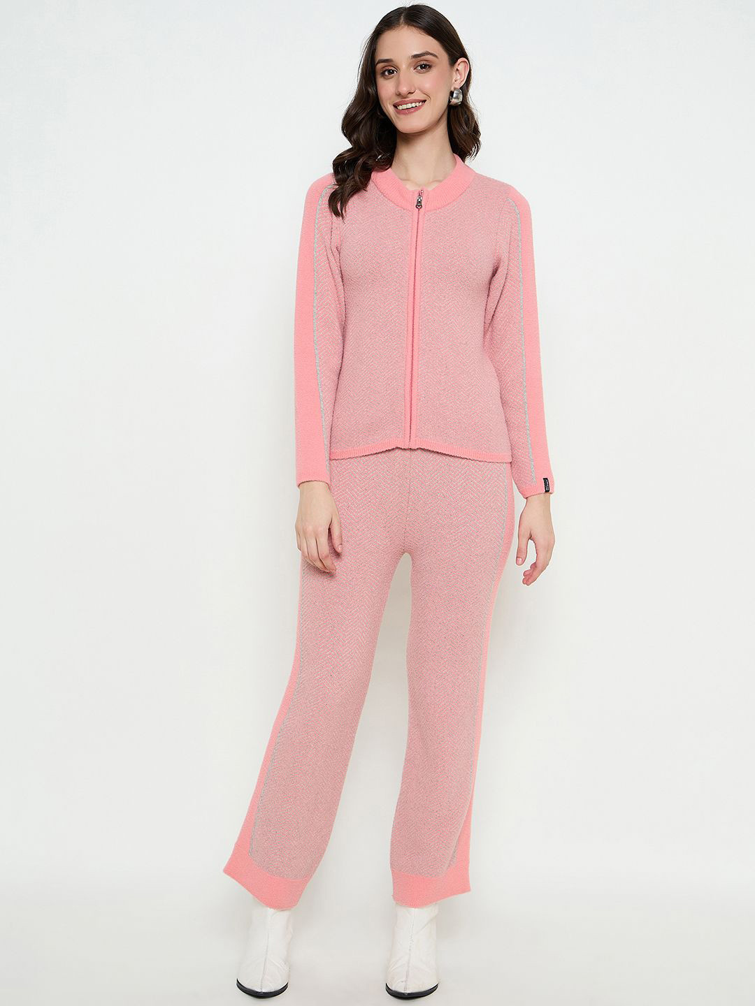 CREATIVE LINE Self Design Sweatshirt With Trousesr