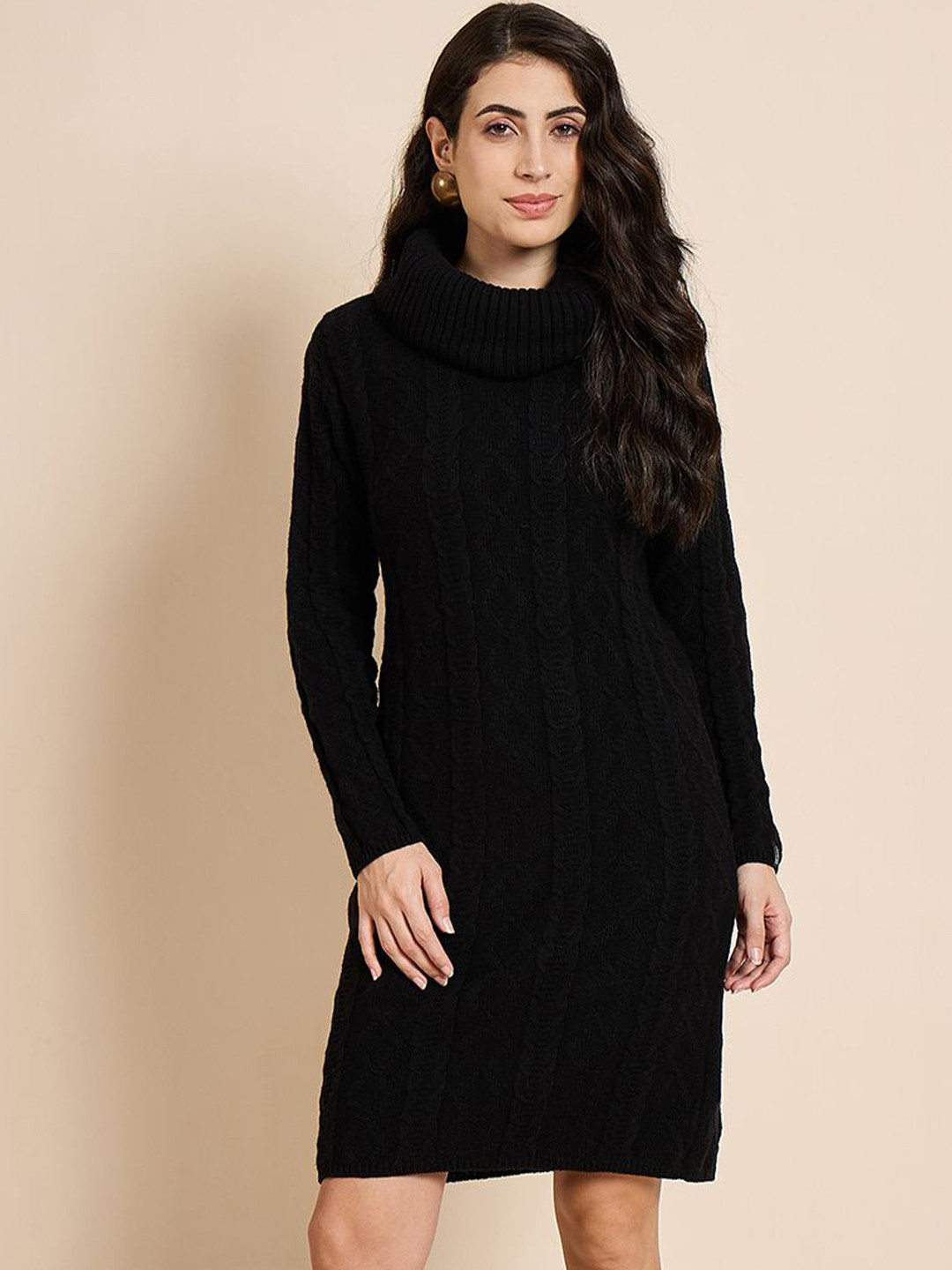 CREATIVE LINE Women Woollen Self Design Sheath Dress