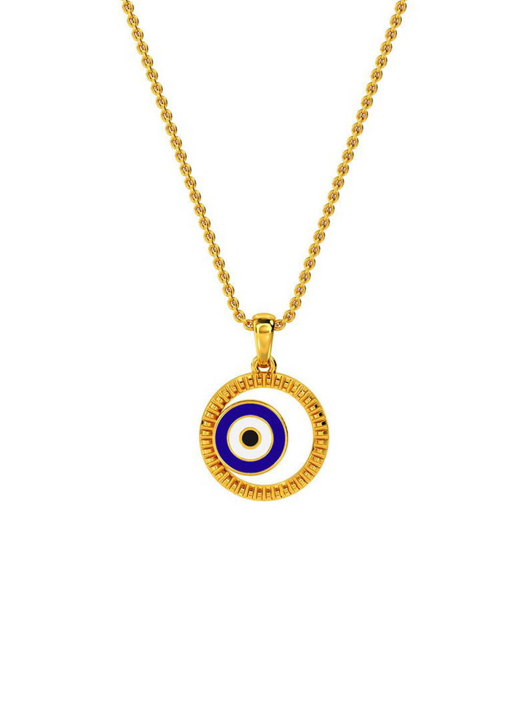 KISNA DIAMOND AND GOLD JEWELLERY 18KT Yellow Evil Eye Gold Pendent
