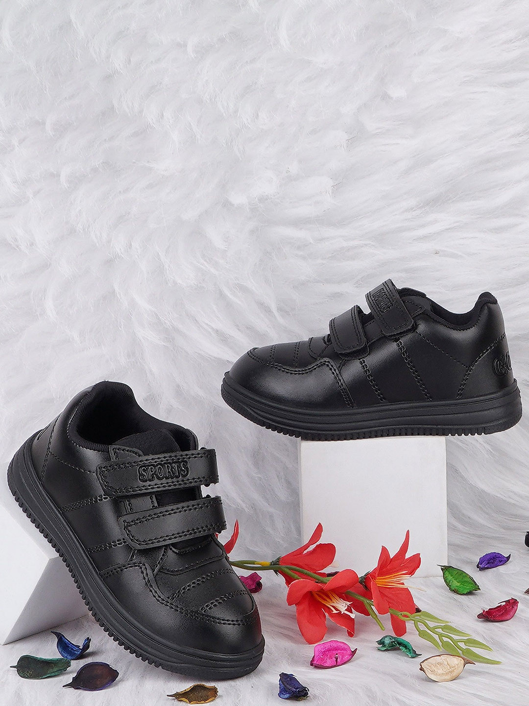 BAESD Kids Round Toe Memory Foam Walking School Shoes