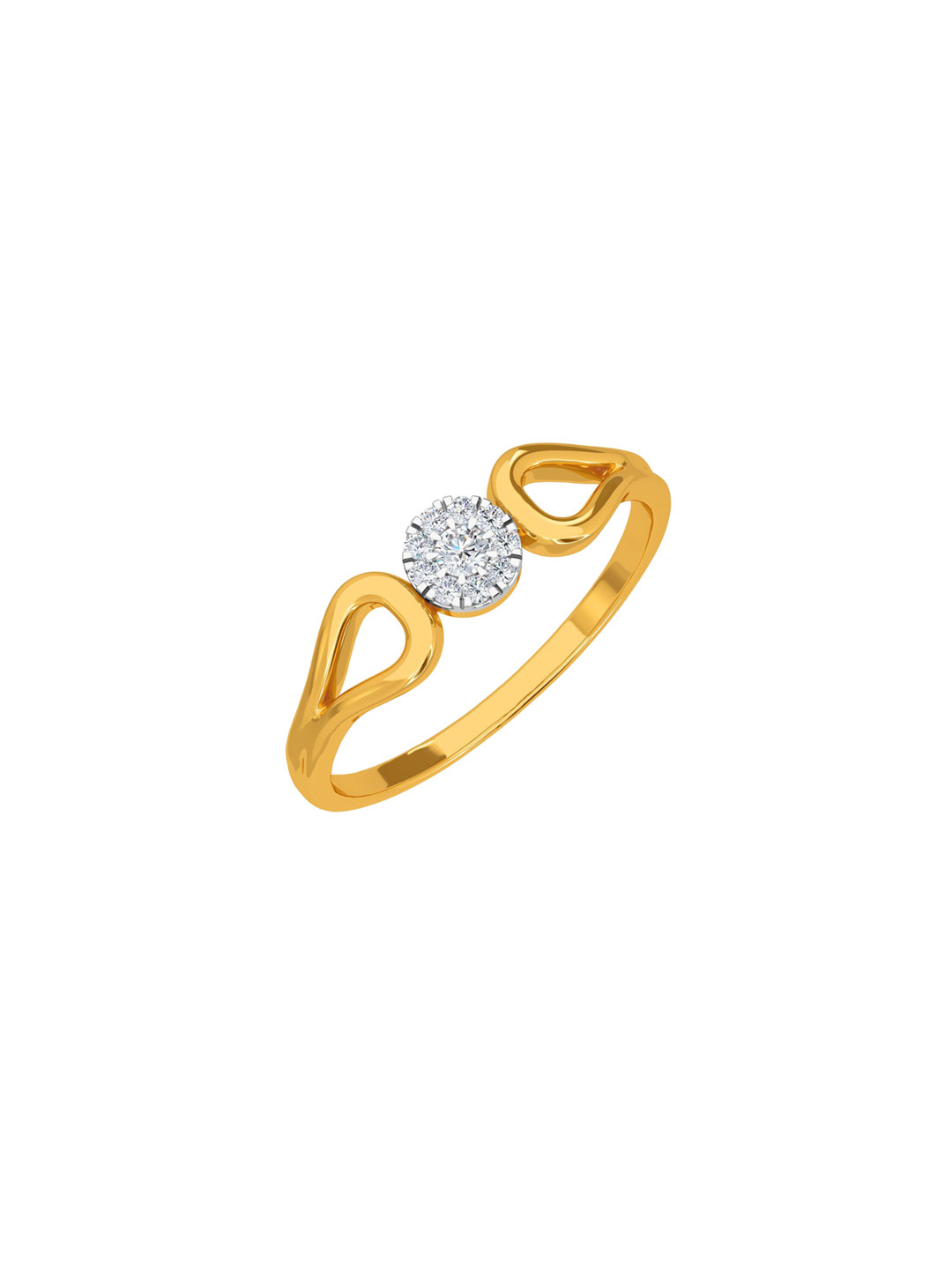 KISNA DIAMOND AND GOLD JEWELLERY14KT Finger Ring Diamond 0.08 Carat